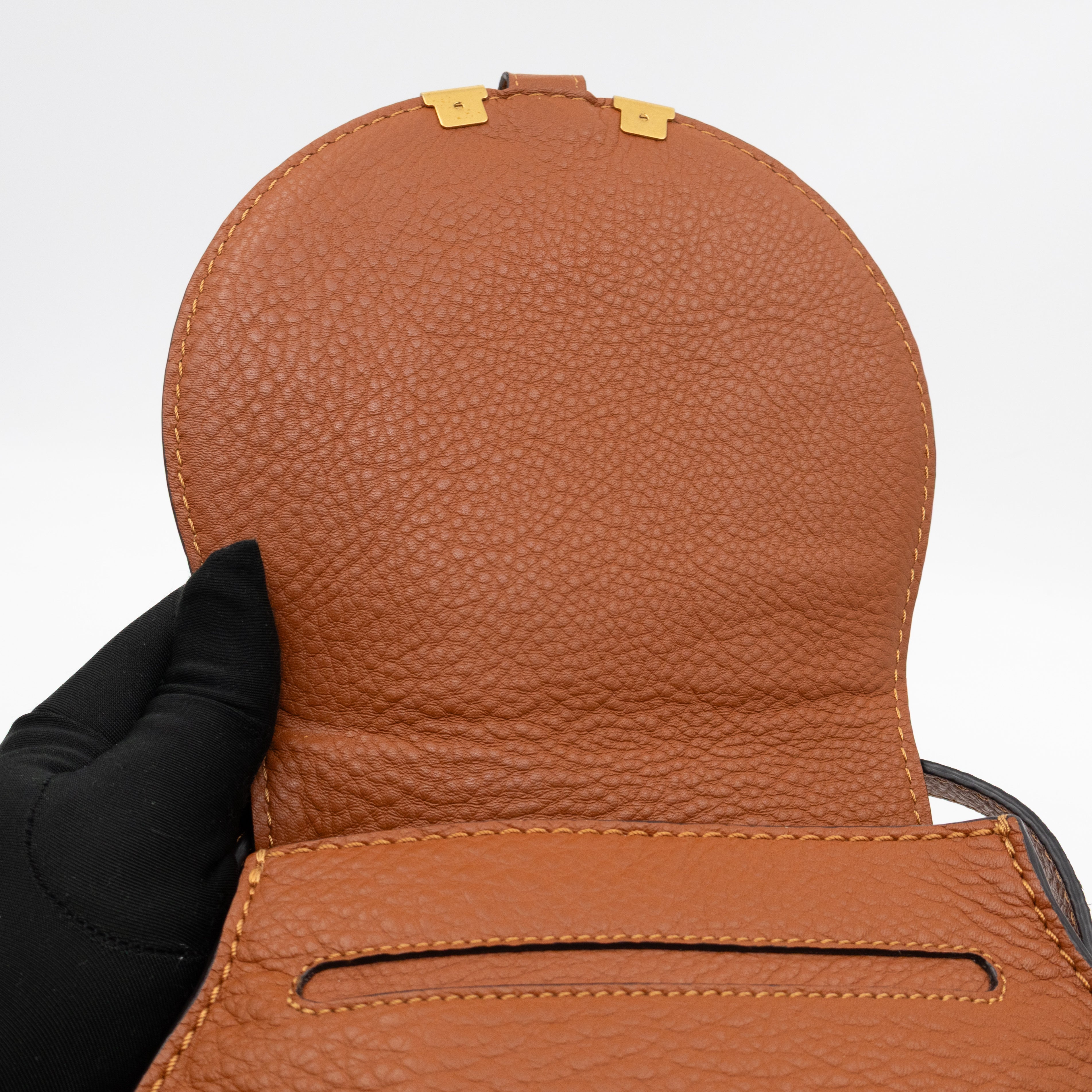 Marcie Mini Crossbody Bag Brown Leather