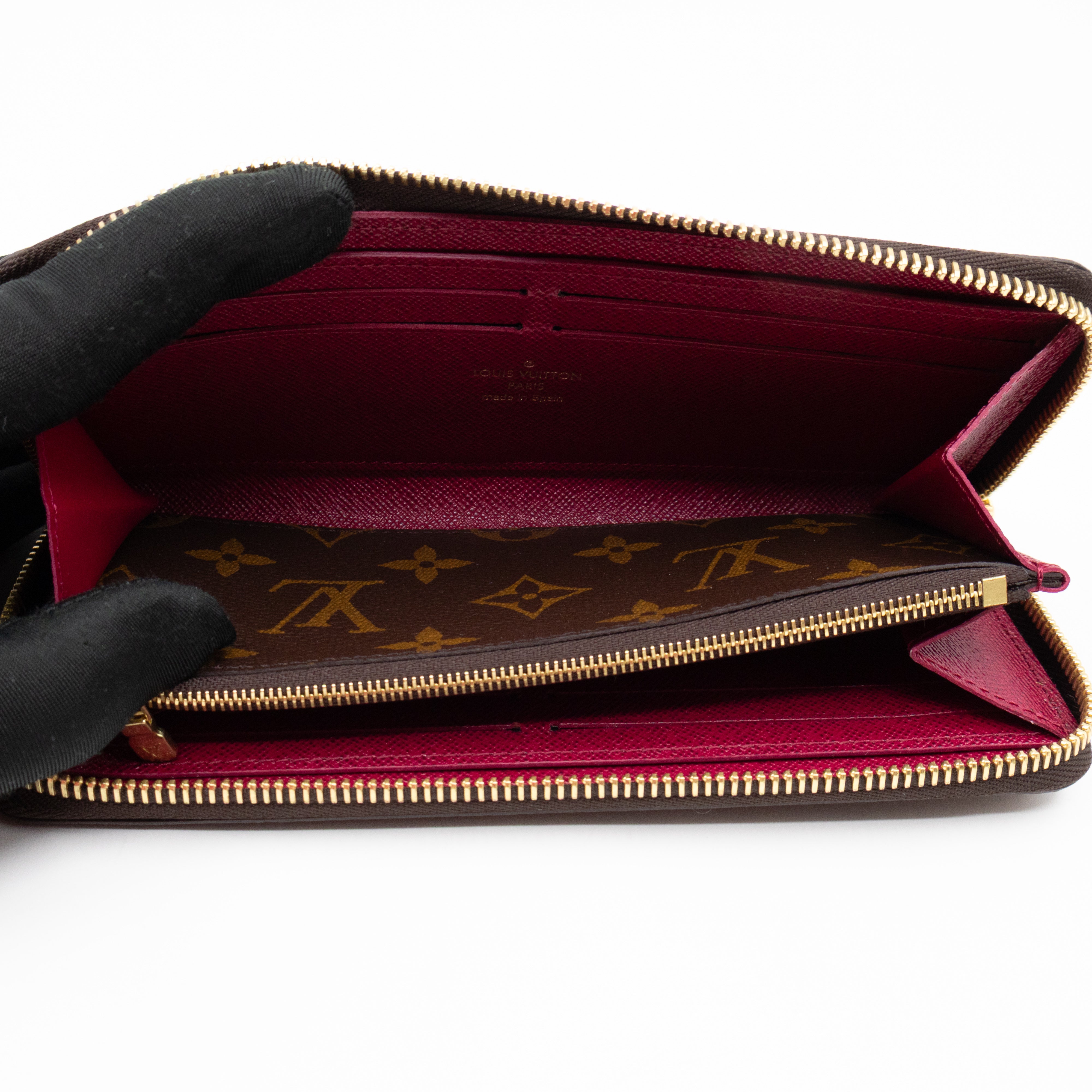 Clemence Wallet Monogram Fuchsia