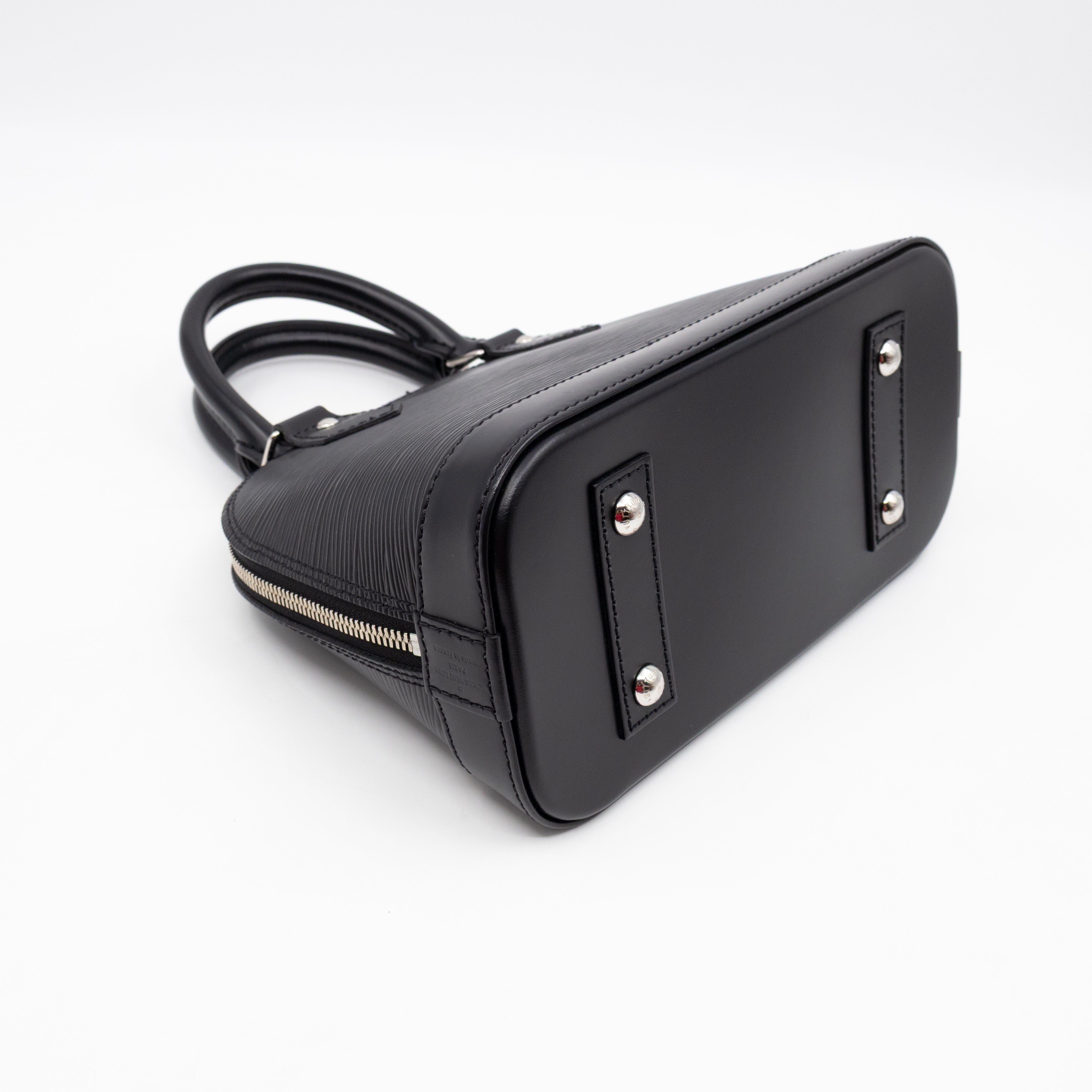 Alma BB Black Epi Leather