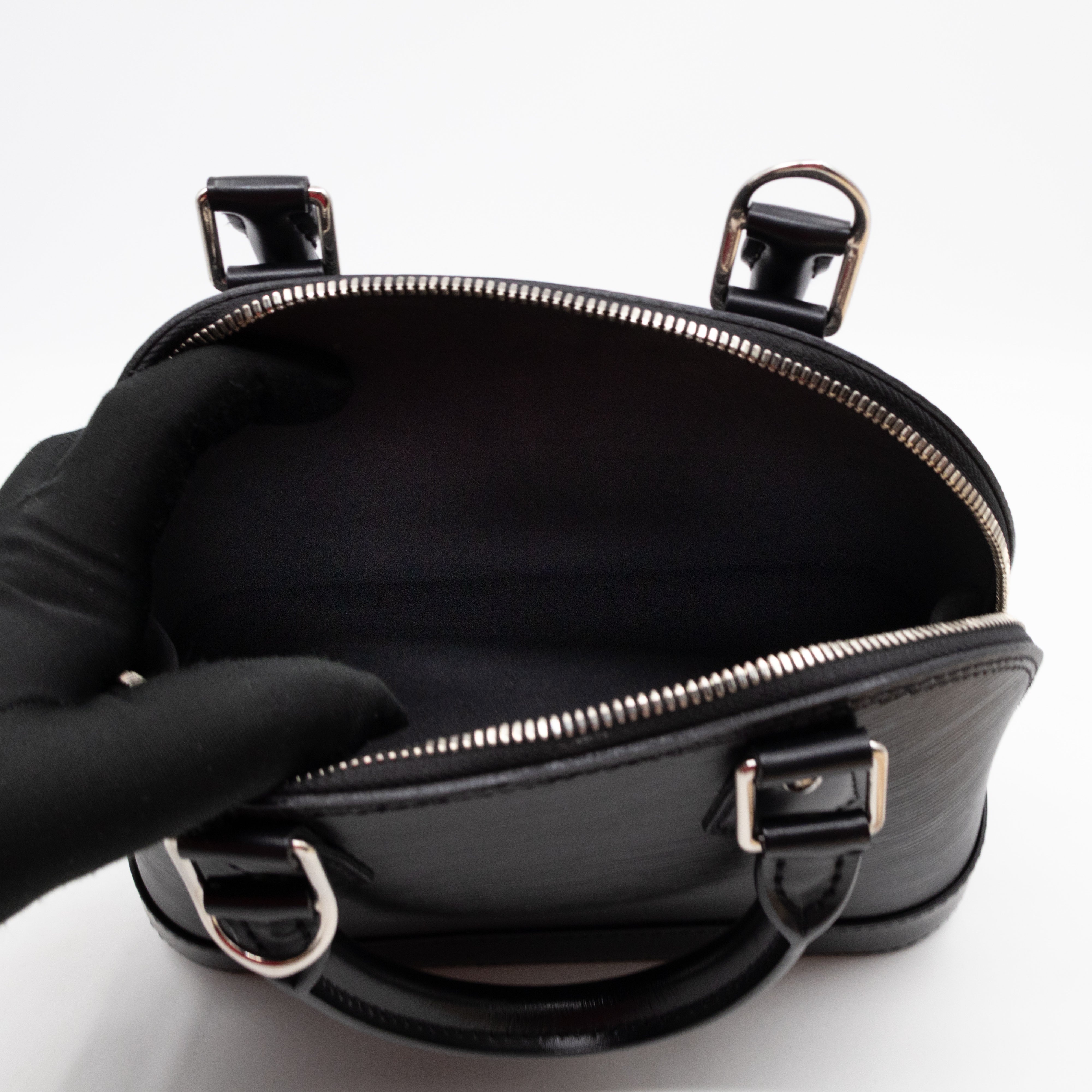 Alma BB Black Epi Leather