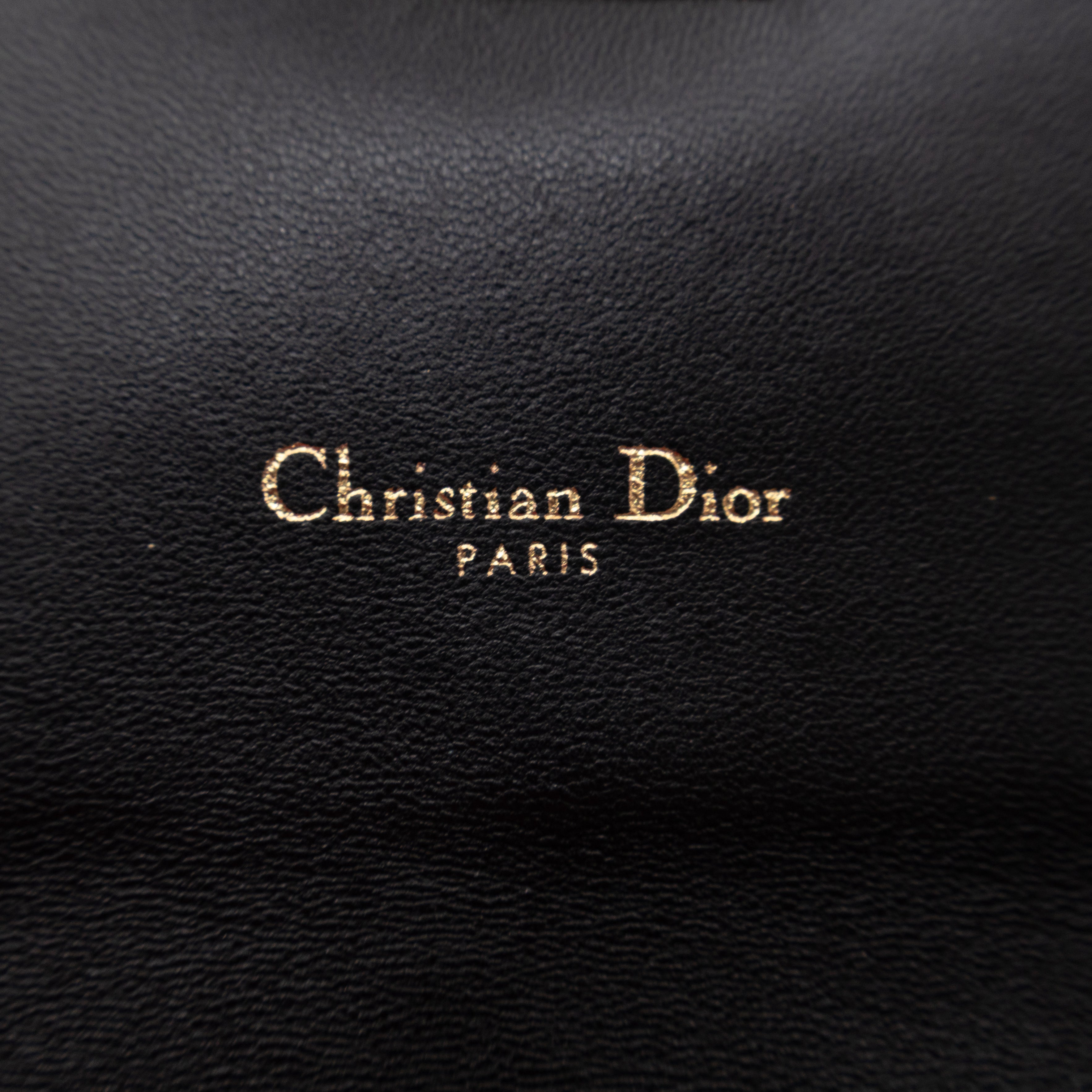 Dioraddict Wallet on Chain Black Leather