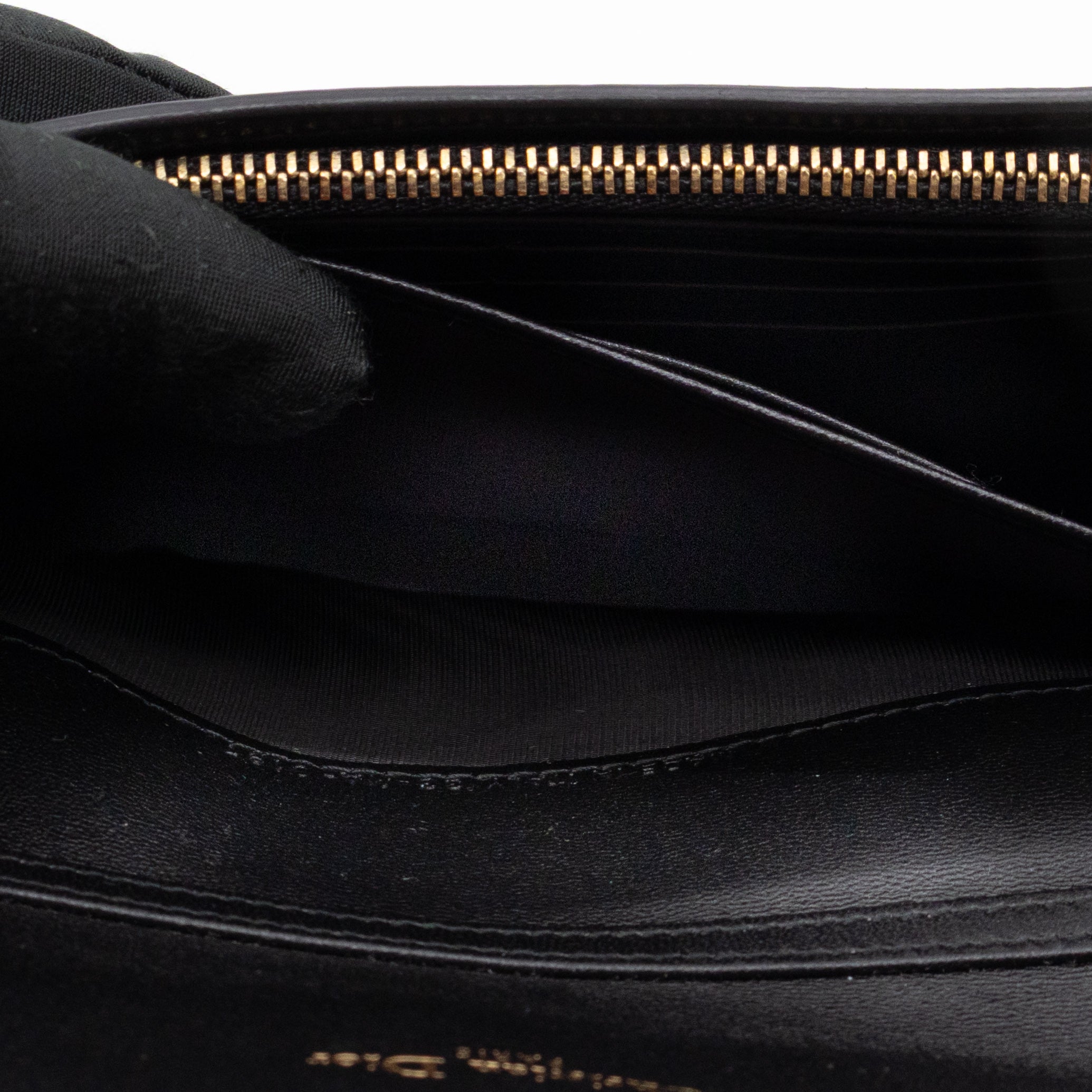 Dioraddict Wallet on Chain Black Leather