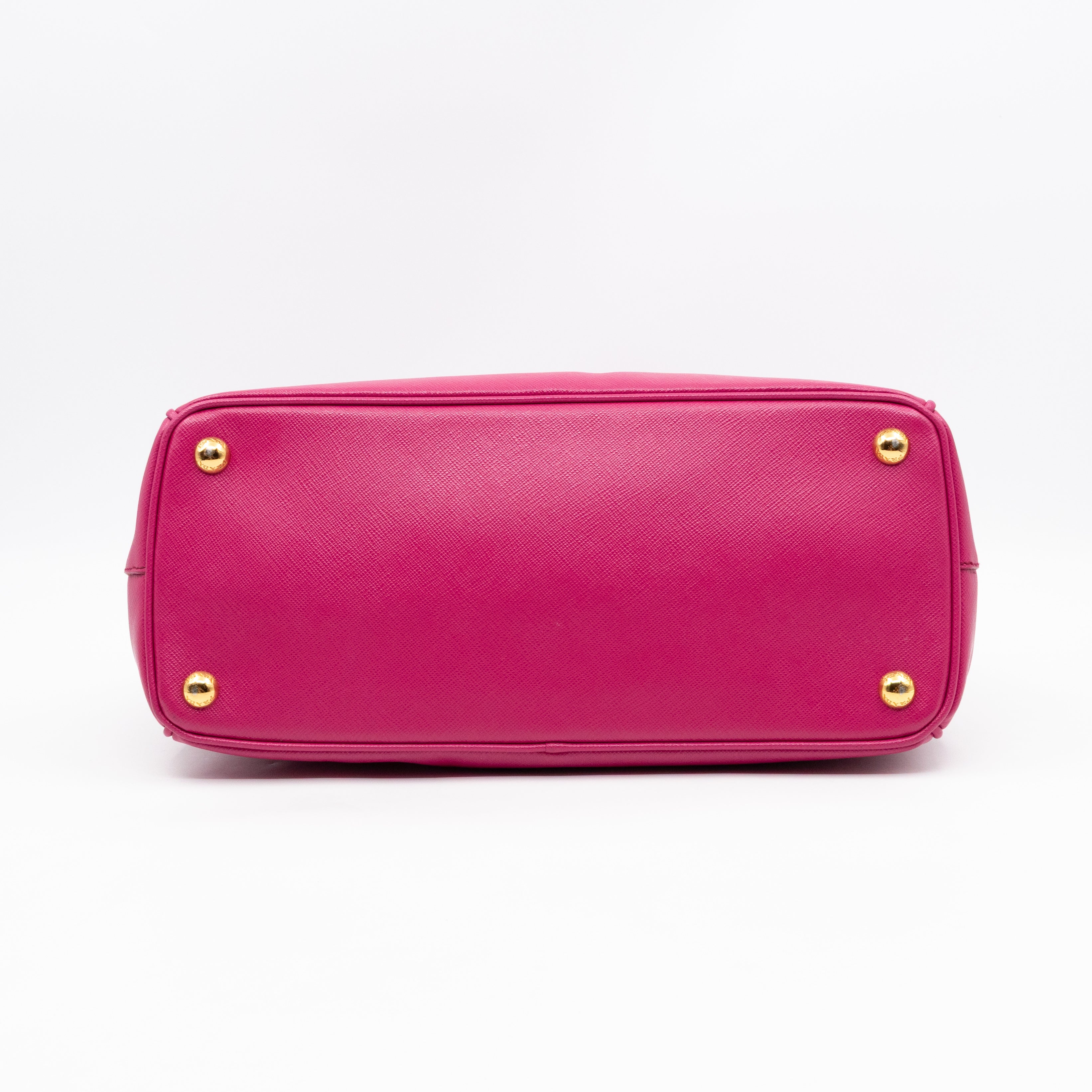 Galleria Medium Double Zip Fuxia Pink Saffiano