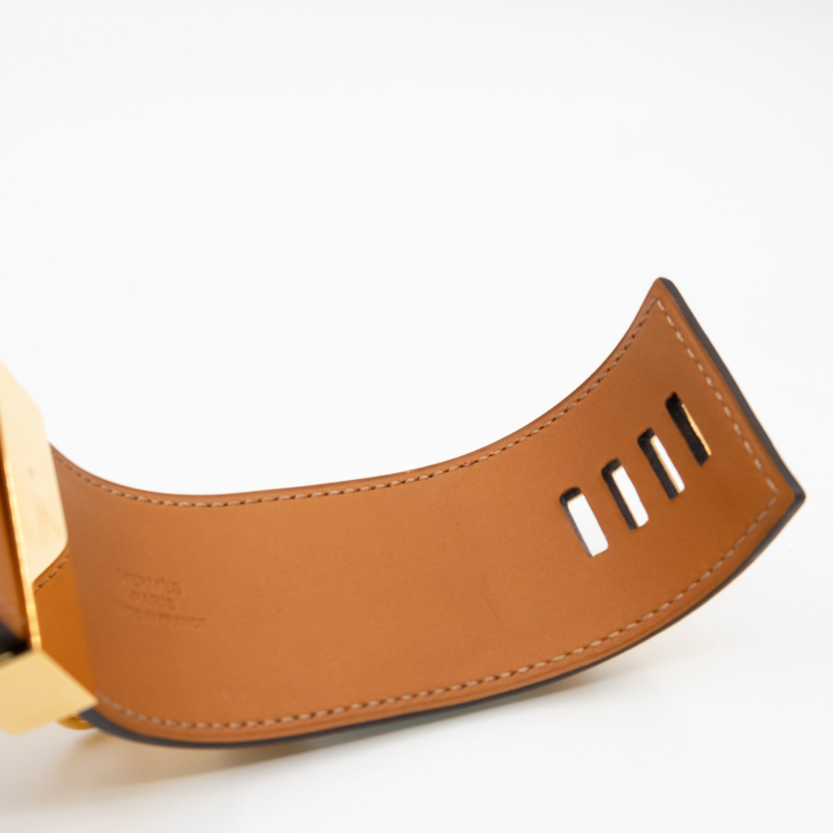 Collier de Chien Bracelet Gold & Malachite Leather