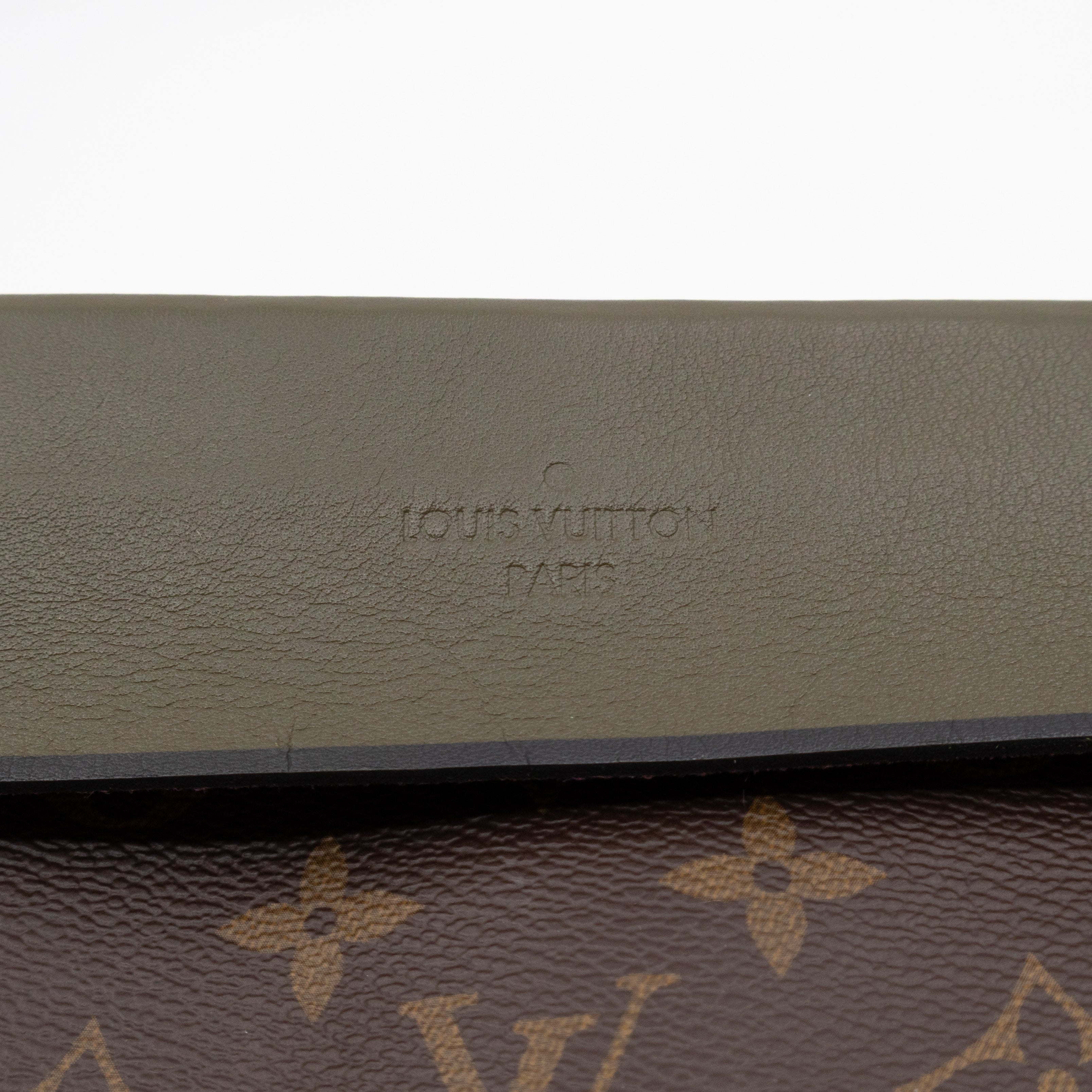 Tuileries Pochette Monogram Khaki Leather