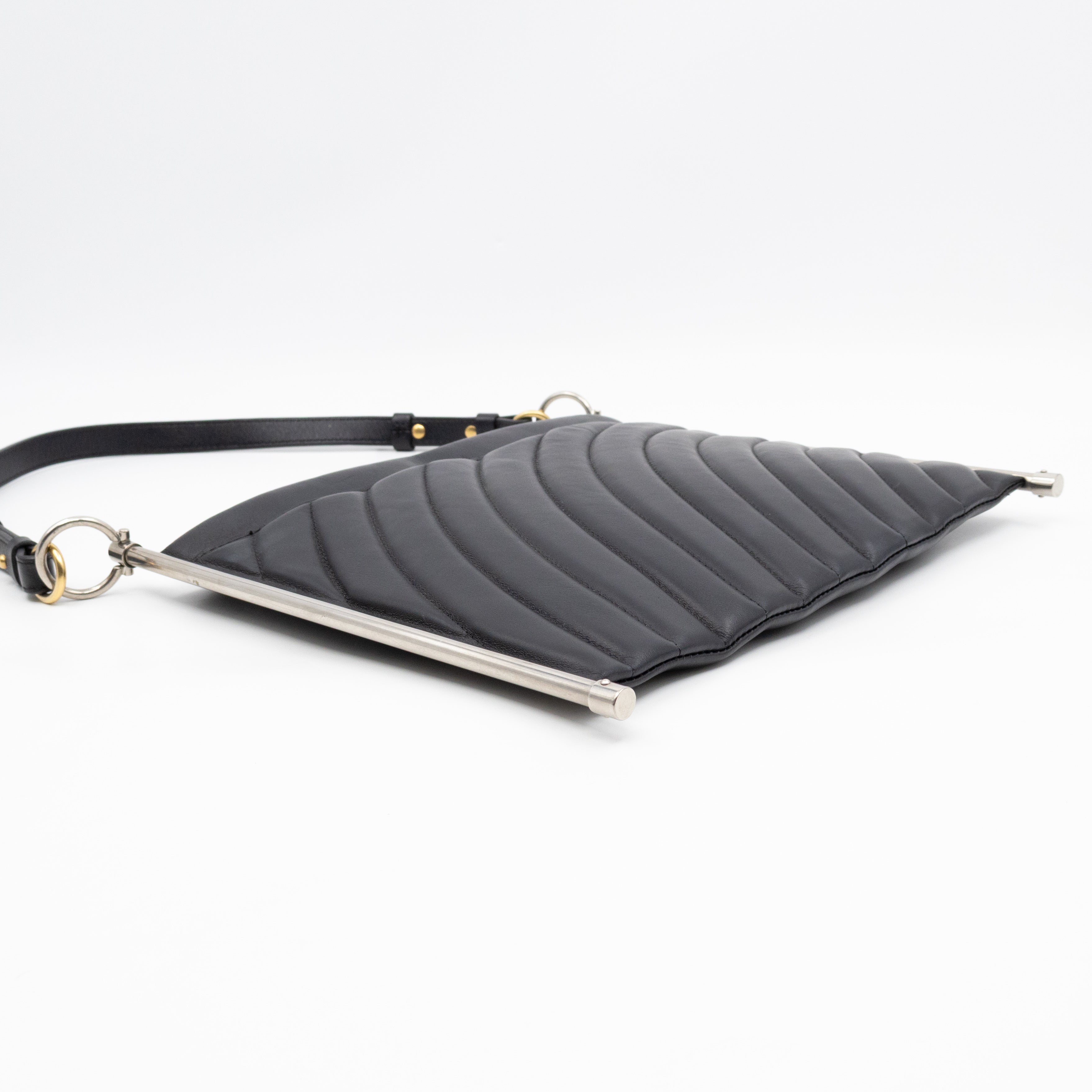 Roy Medium Crossbody Bag Black Leather