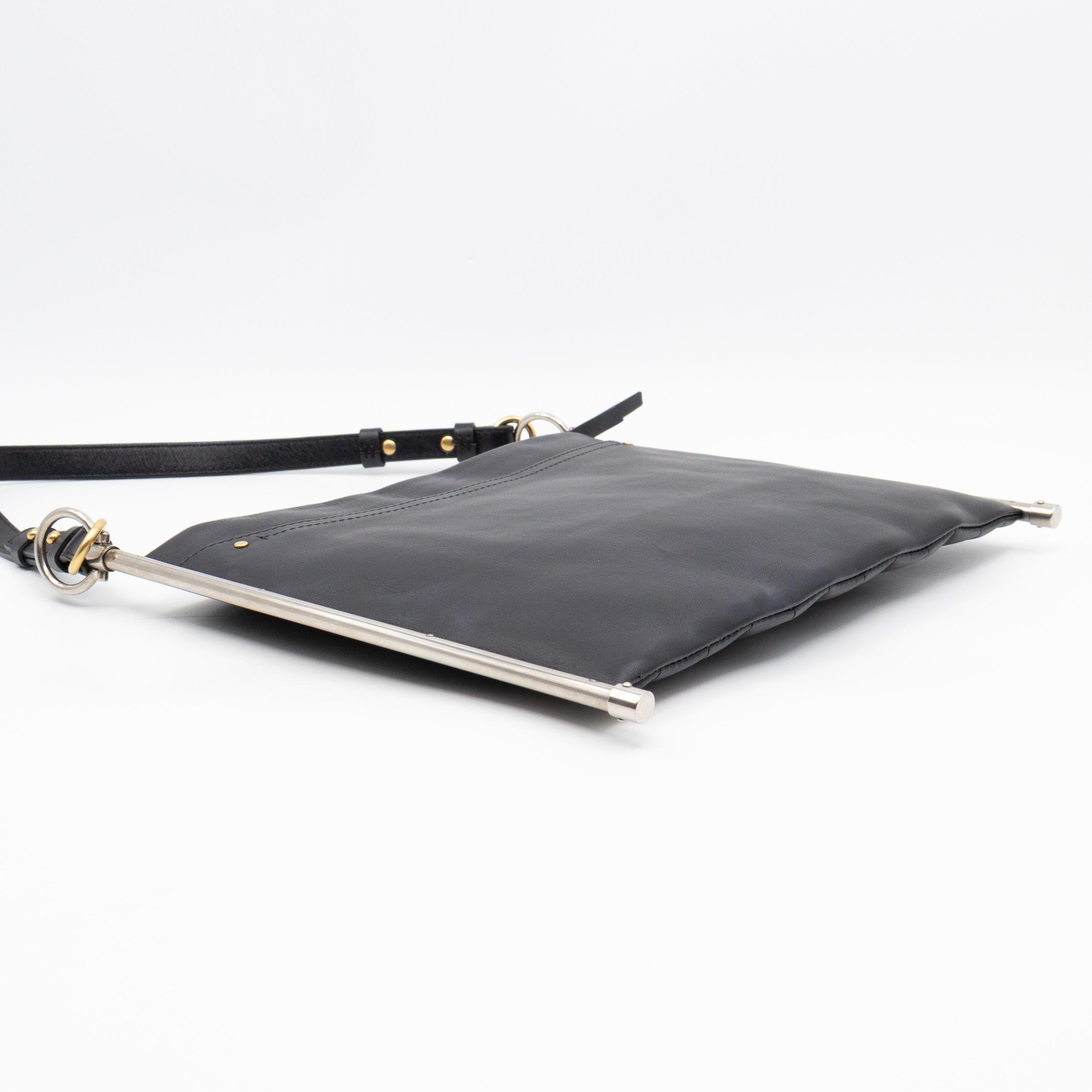 Roy Medium Crossbody Bag Black Leather