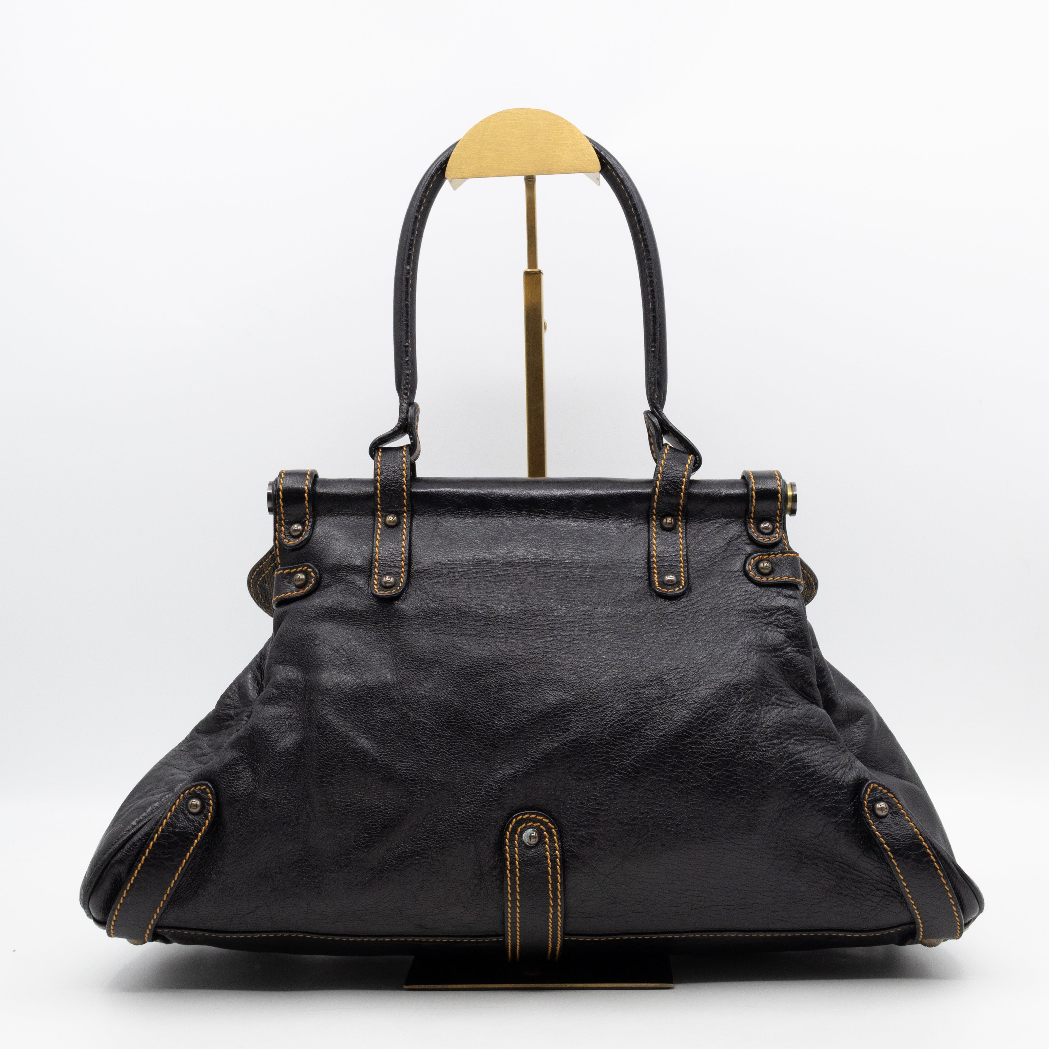 Magic Shoulder Bag Black Leather