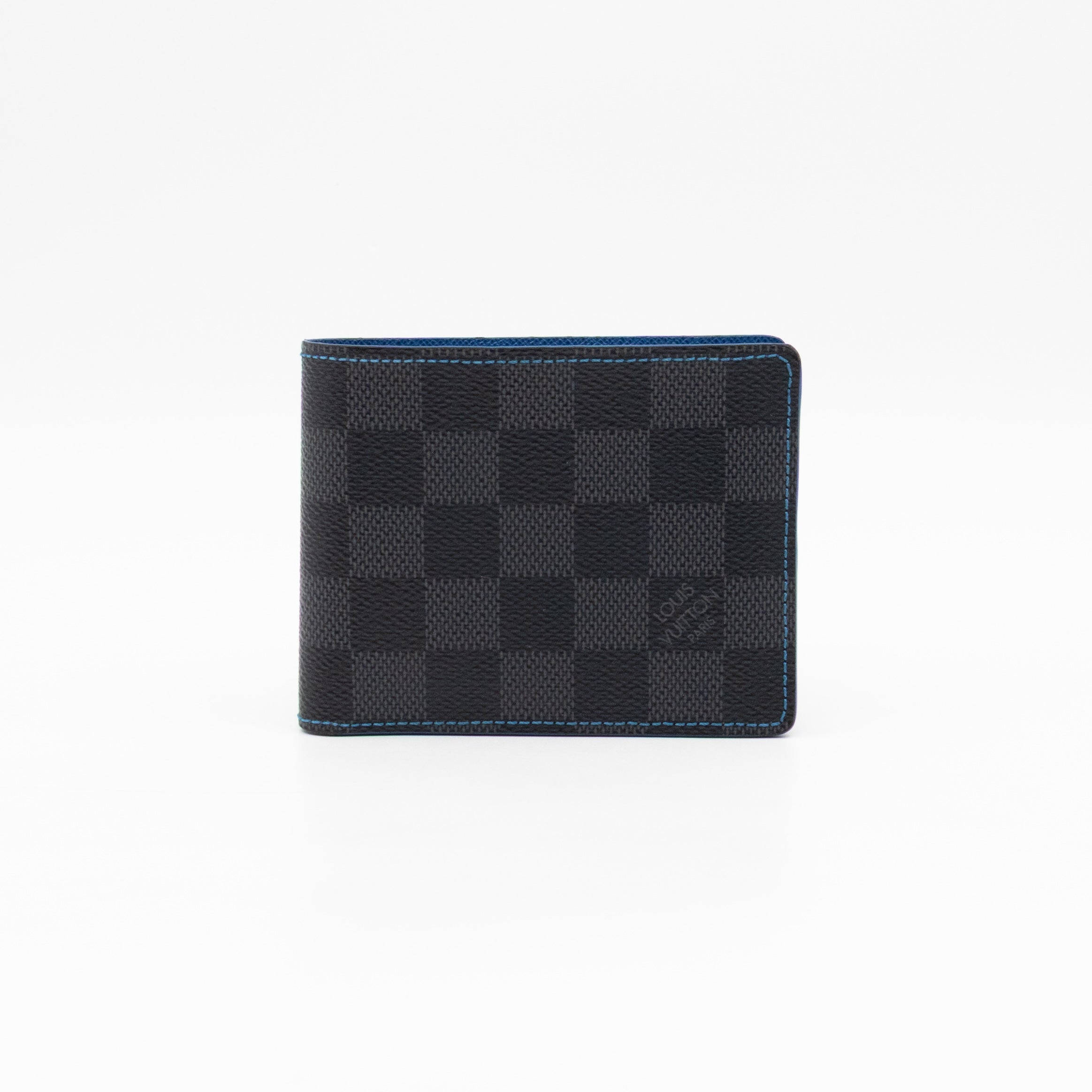 Slender Wallet Damier Graphite Bleu