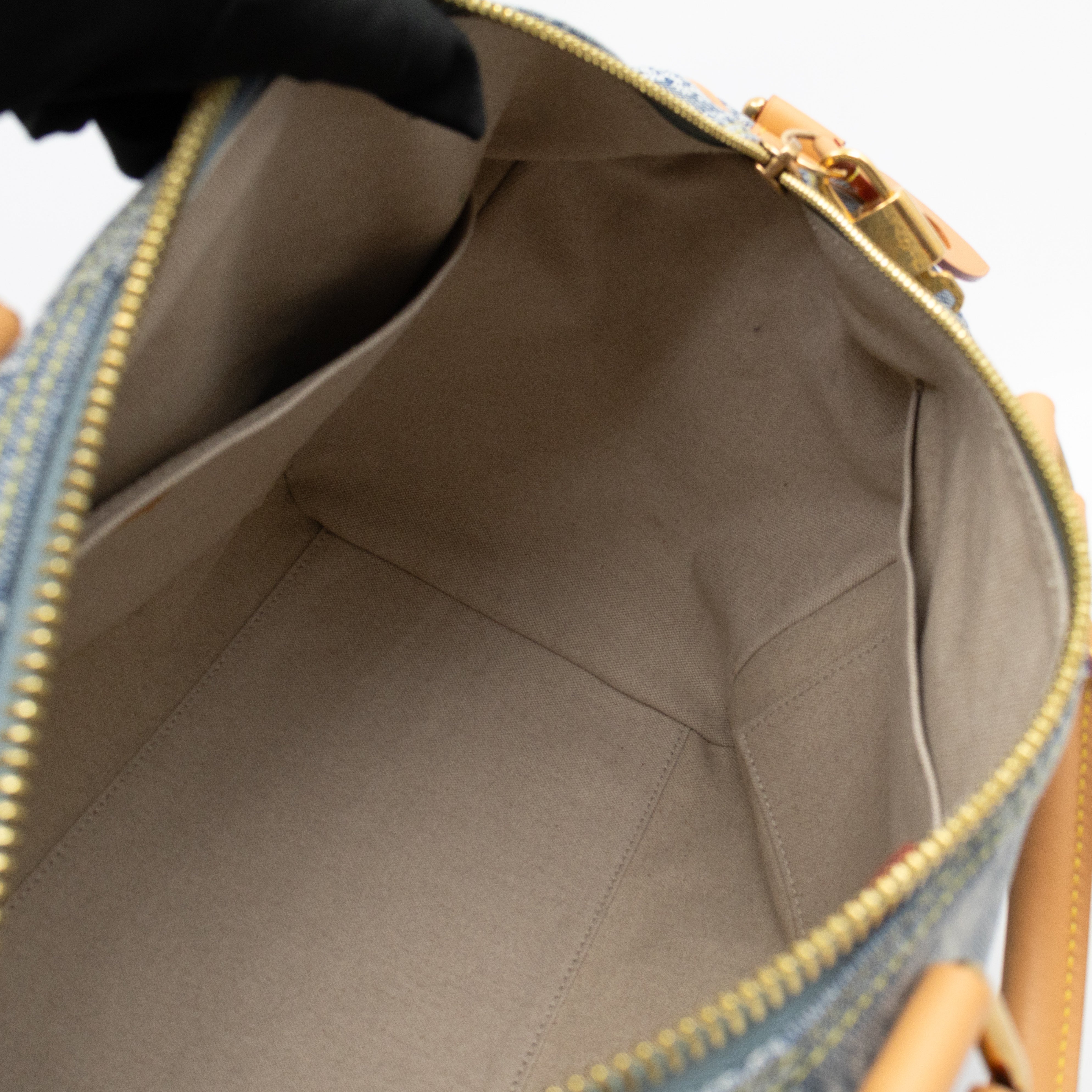 Speedy 40 Bandouliere Blue Damier Denim 3D