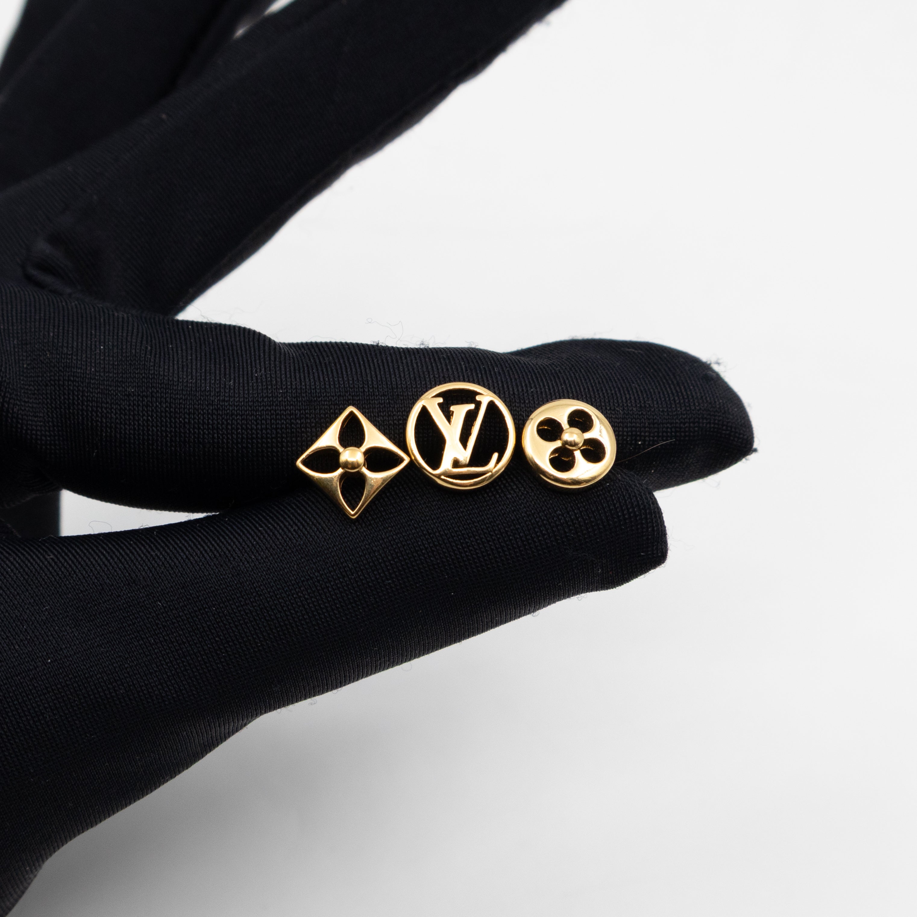 Crazy In Lock Earrings Set Gold