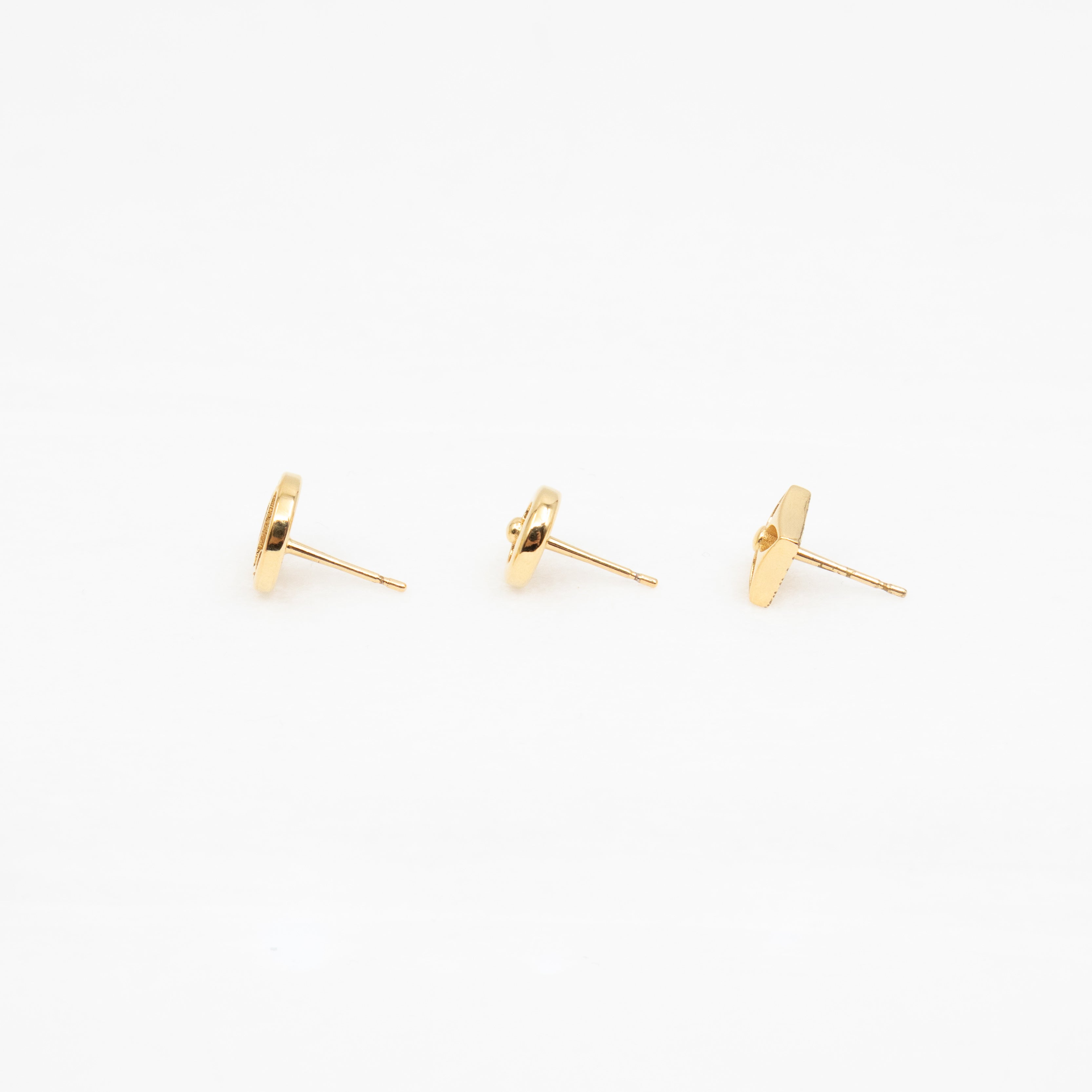Crazy In Lock Earrings Set Gold