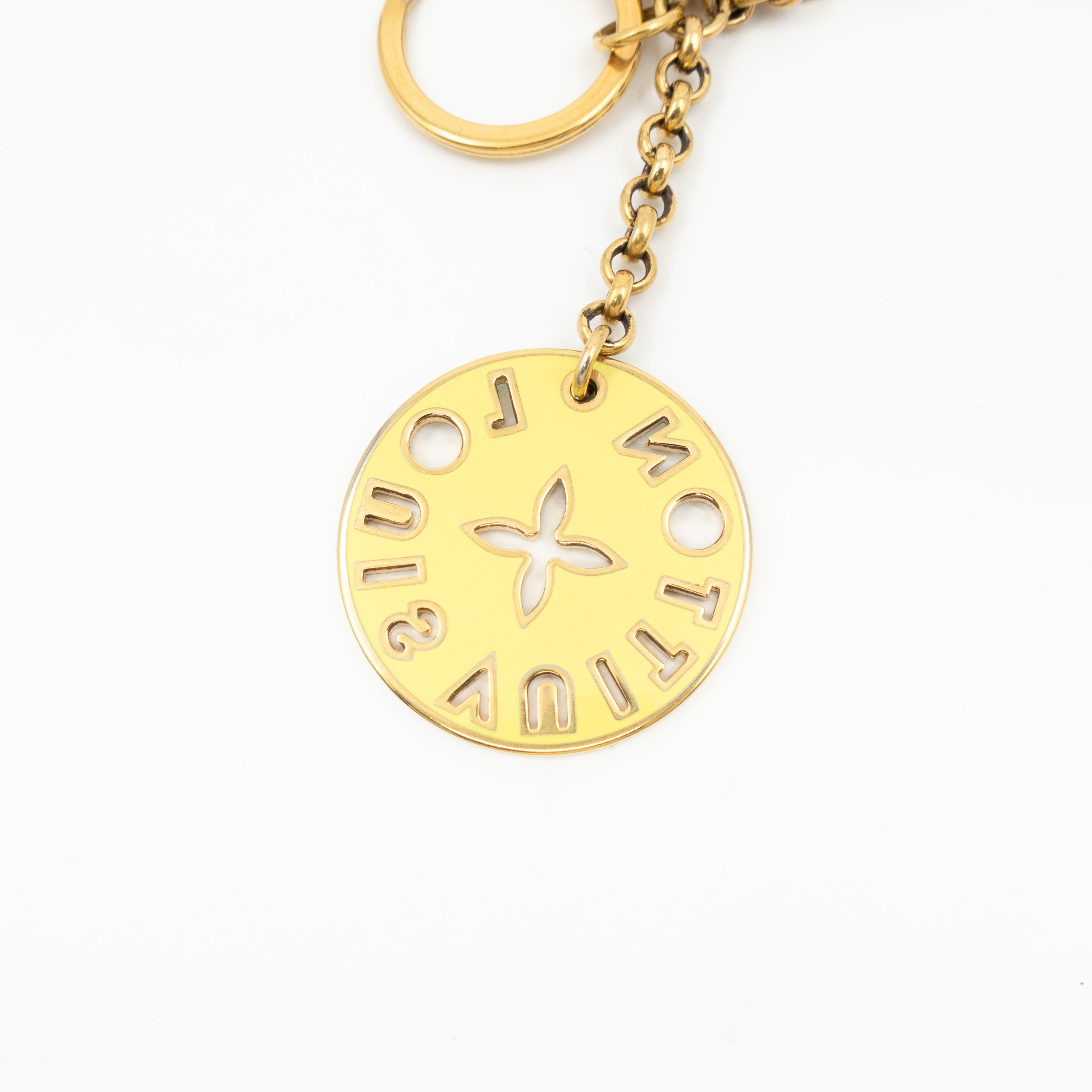 Looping Fleur Pastel Key Charm