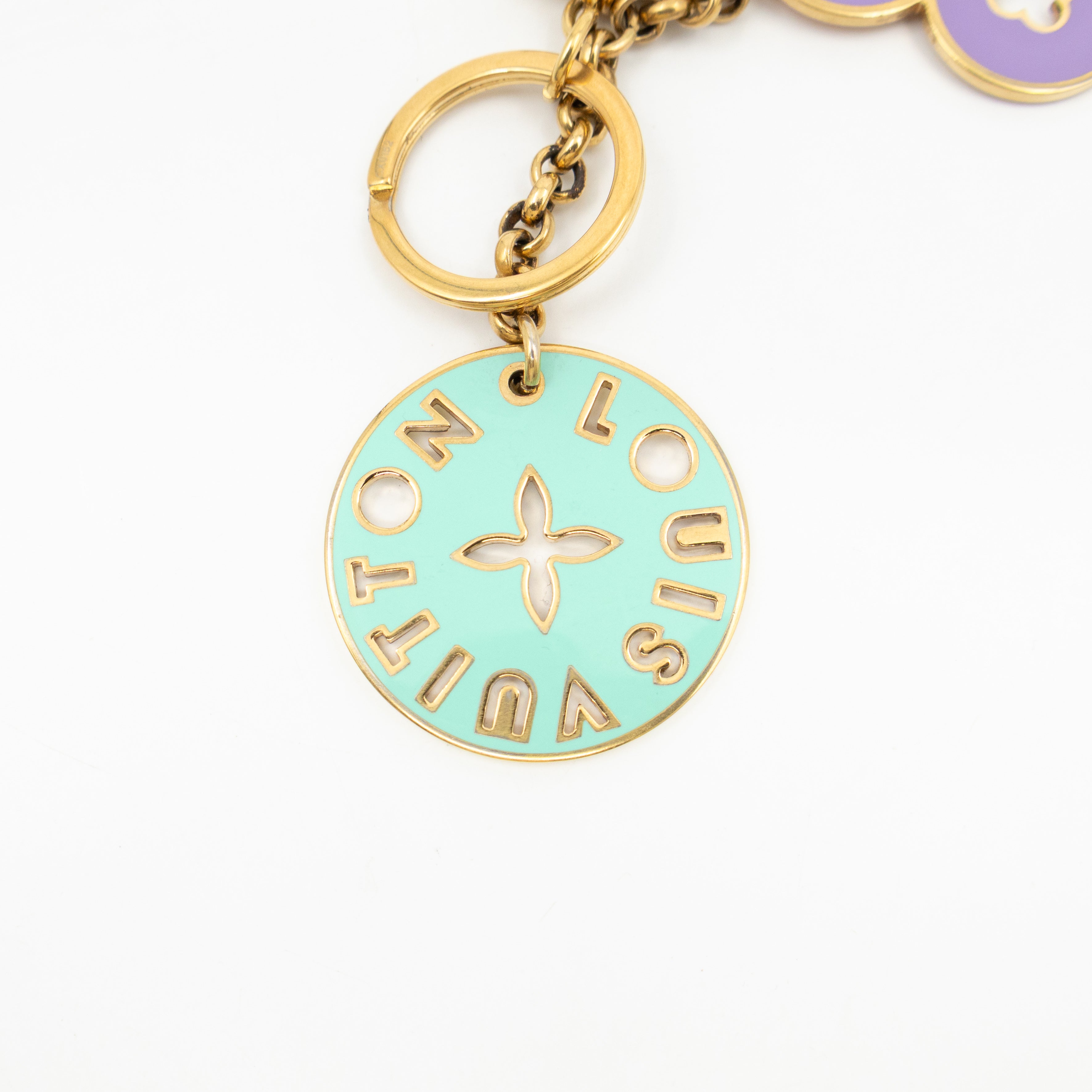 Looping Fleur Pastel Key Charm