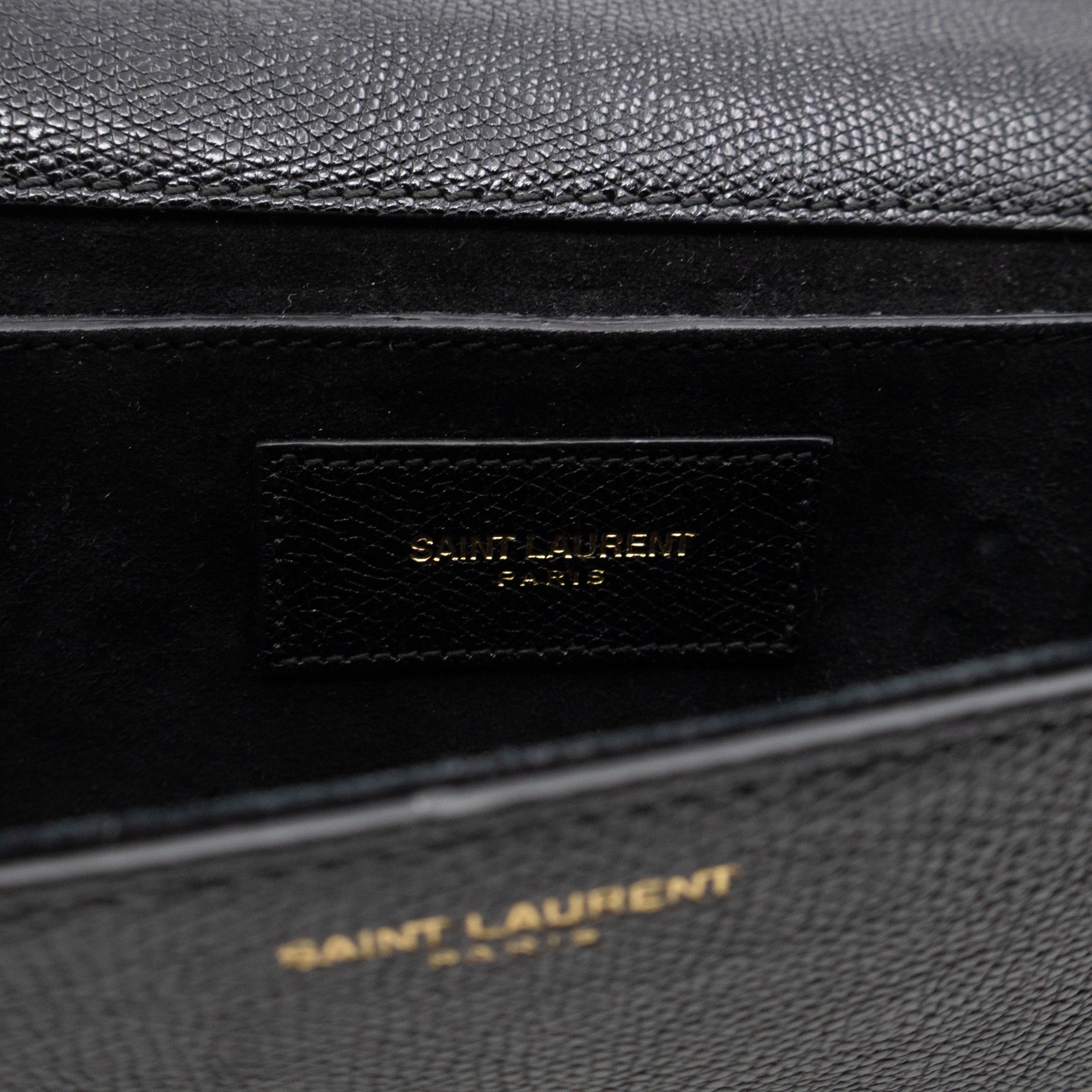 Lutetia Flap Clutch Black Glossy Calfskin