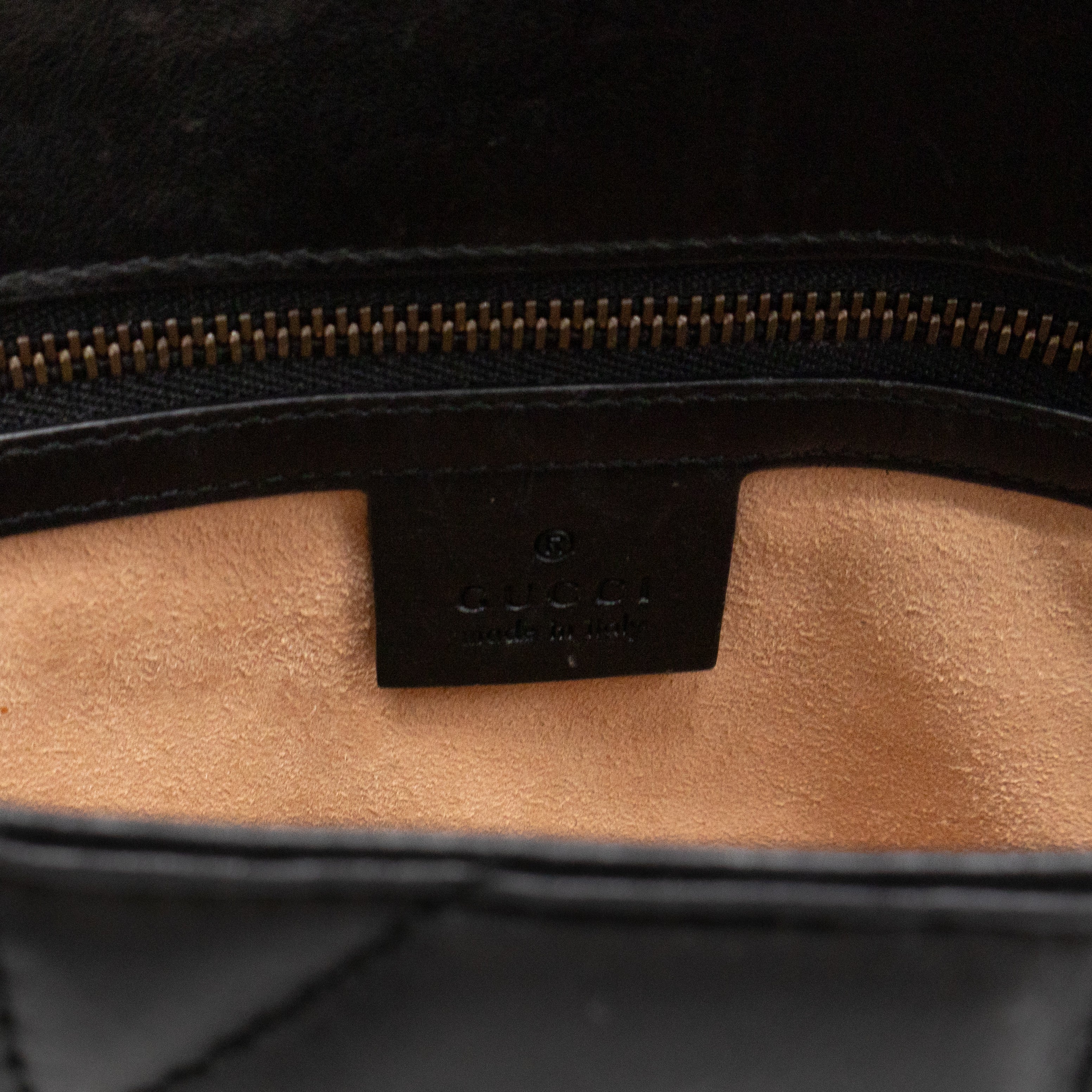 GG Marmont Medium Flap Bag Pearls Black Matelasse Leather