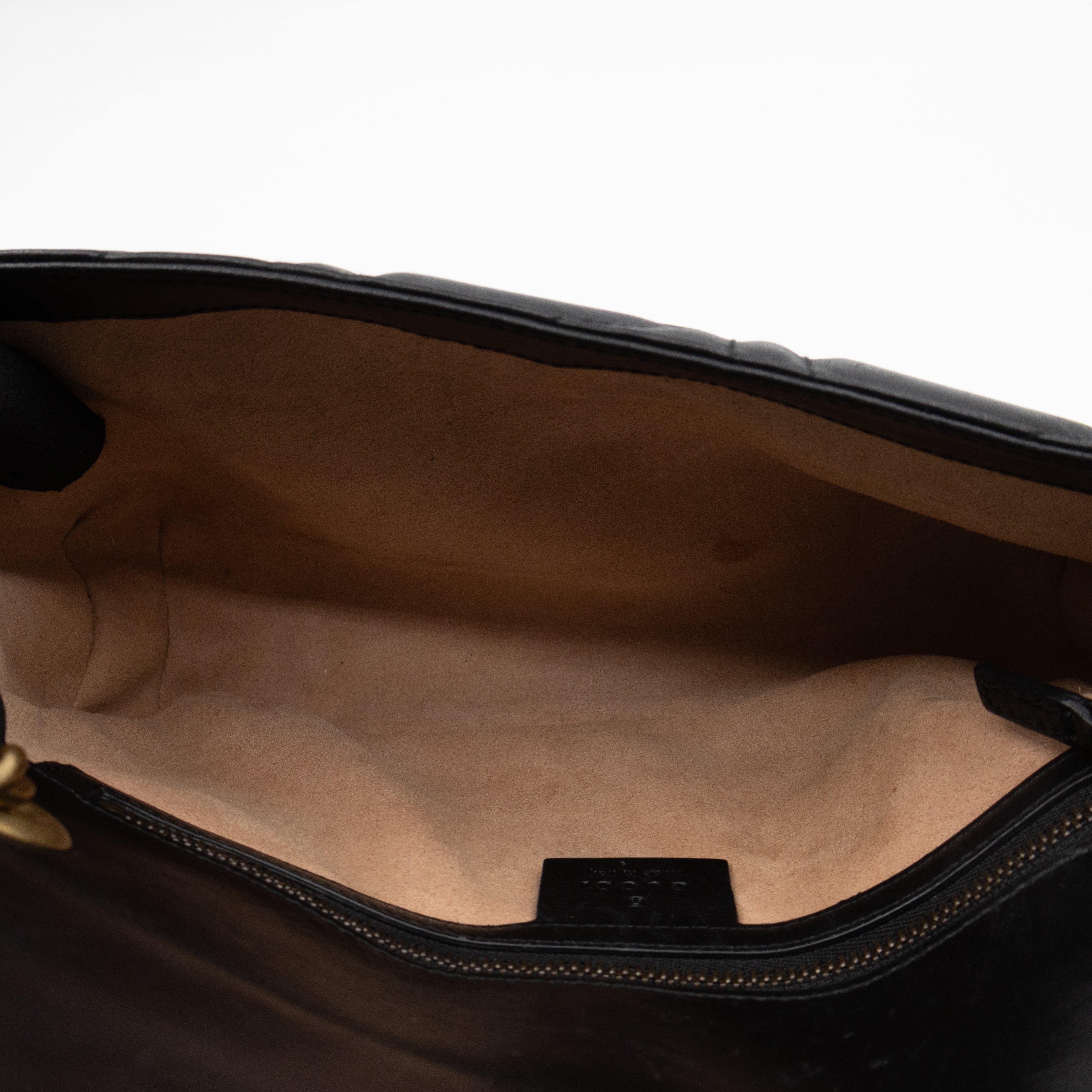 GG Marmont Medium Flap Bag Pearls Black Matelasse Leather