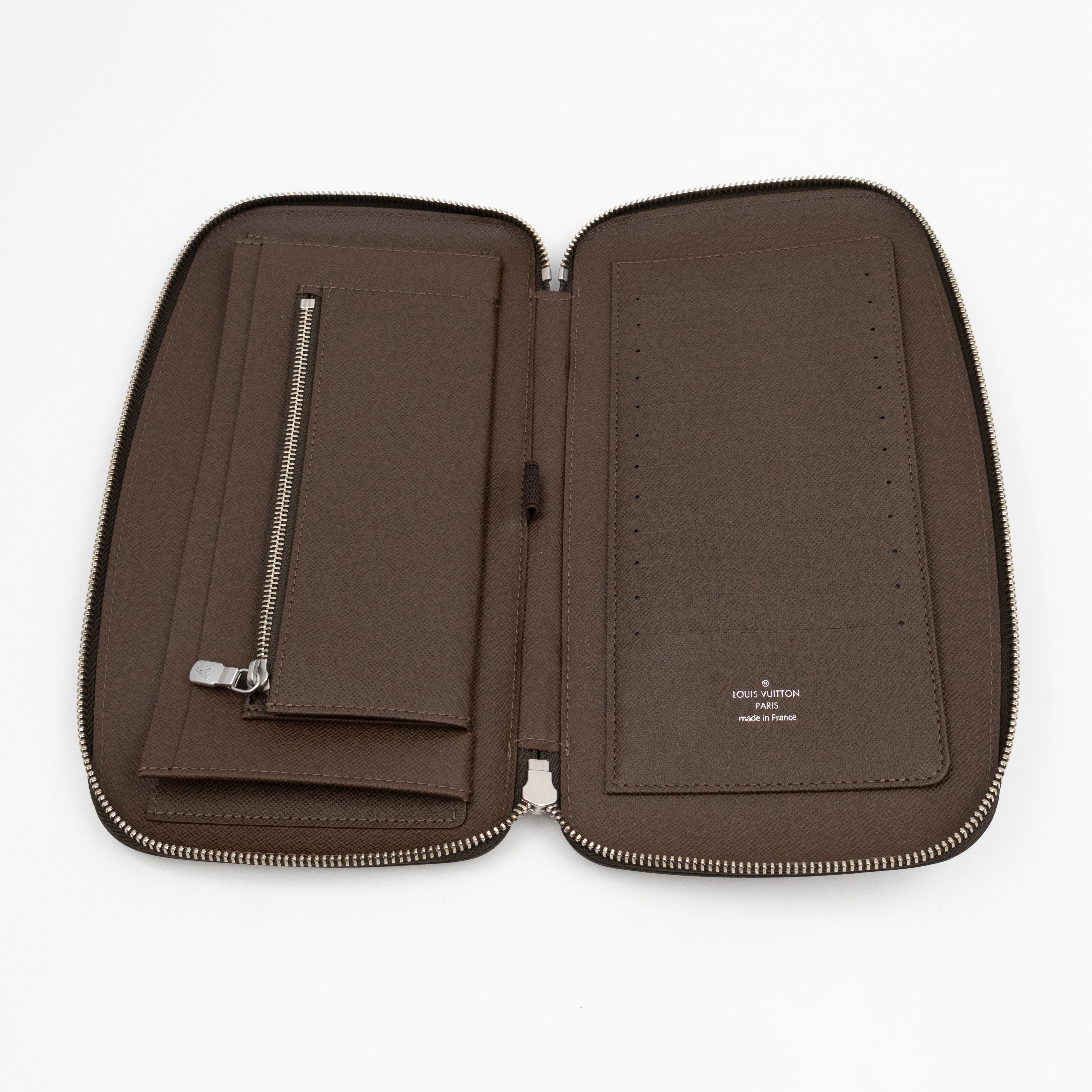 Atoll Travel Organizer Case Brown Taigarama Leather