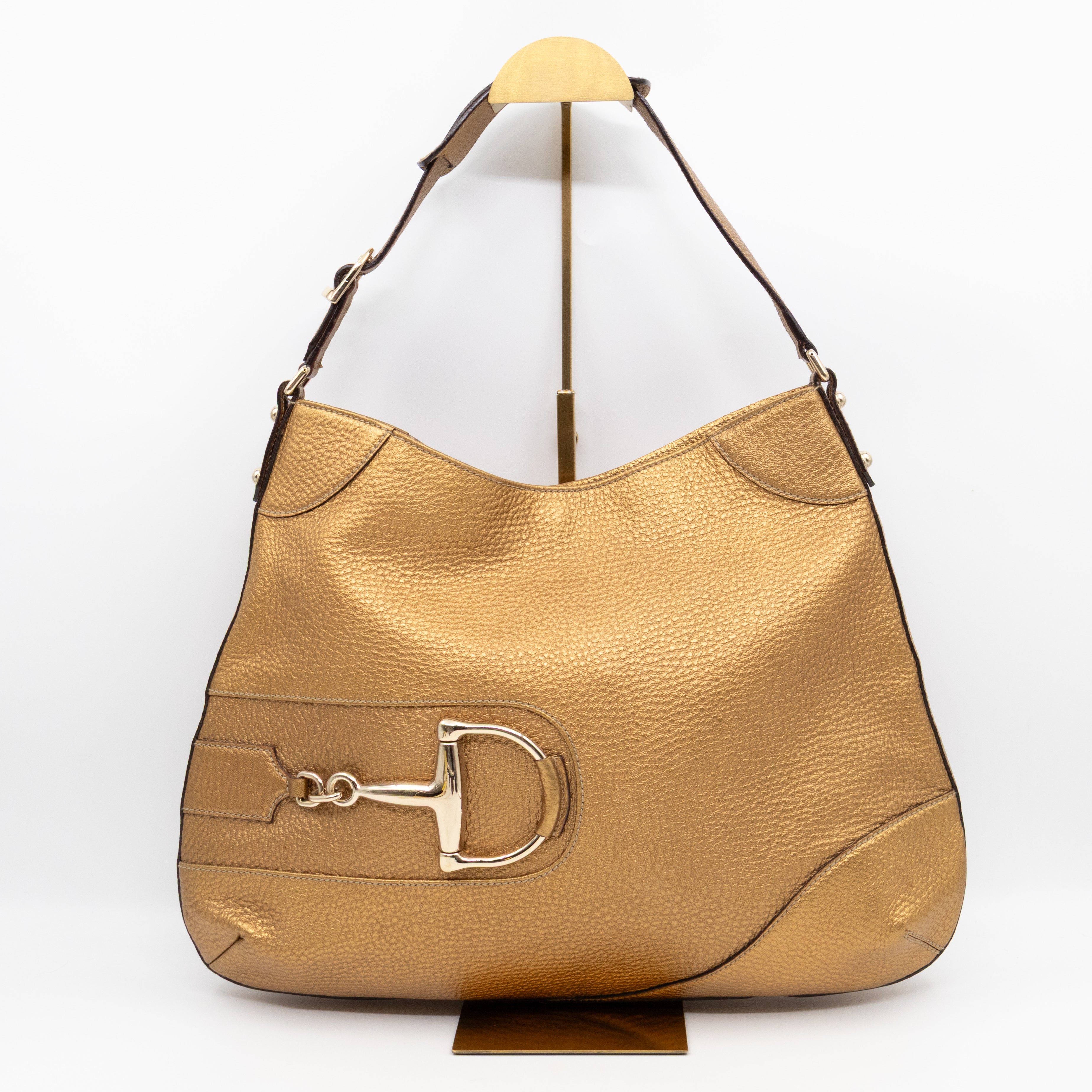 Hasler Horsebit Hobo Bronze Metallic Leather