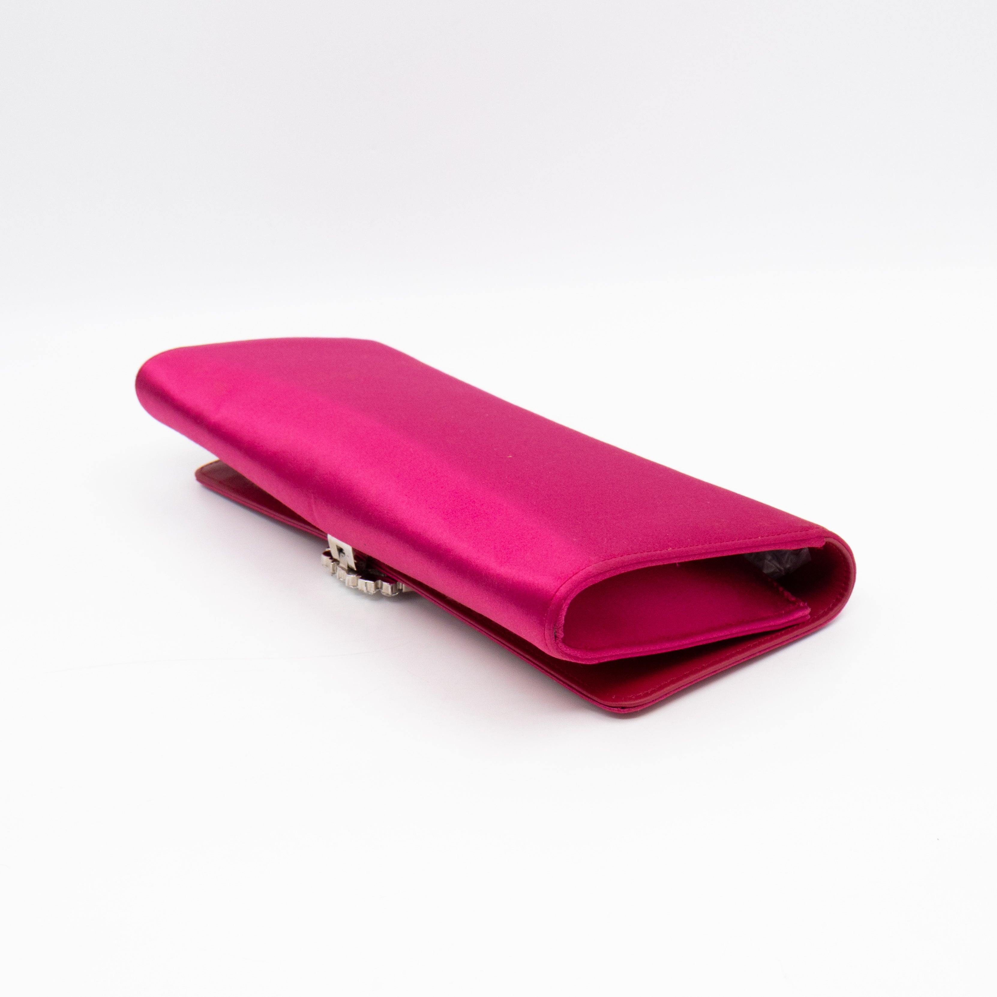 Broadway Clutch Pink Satin with Crystals