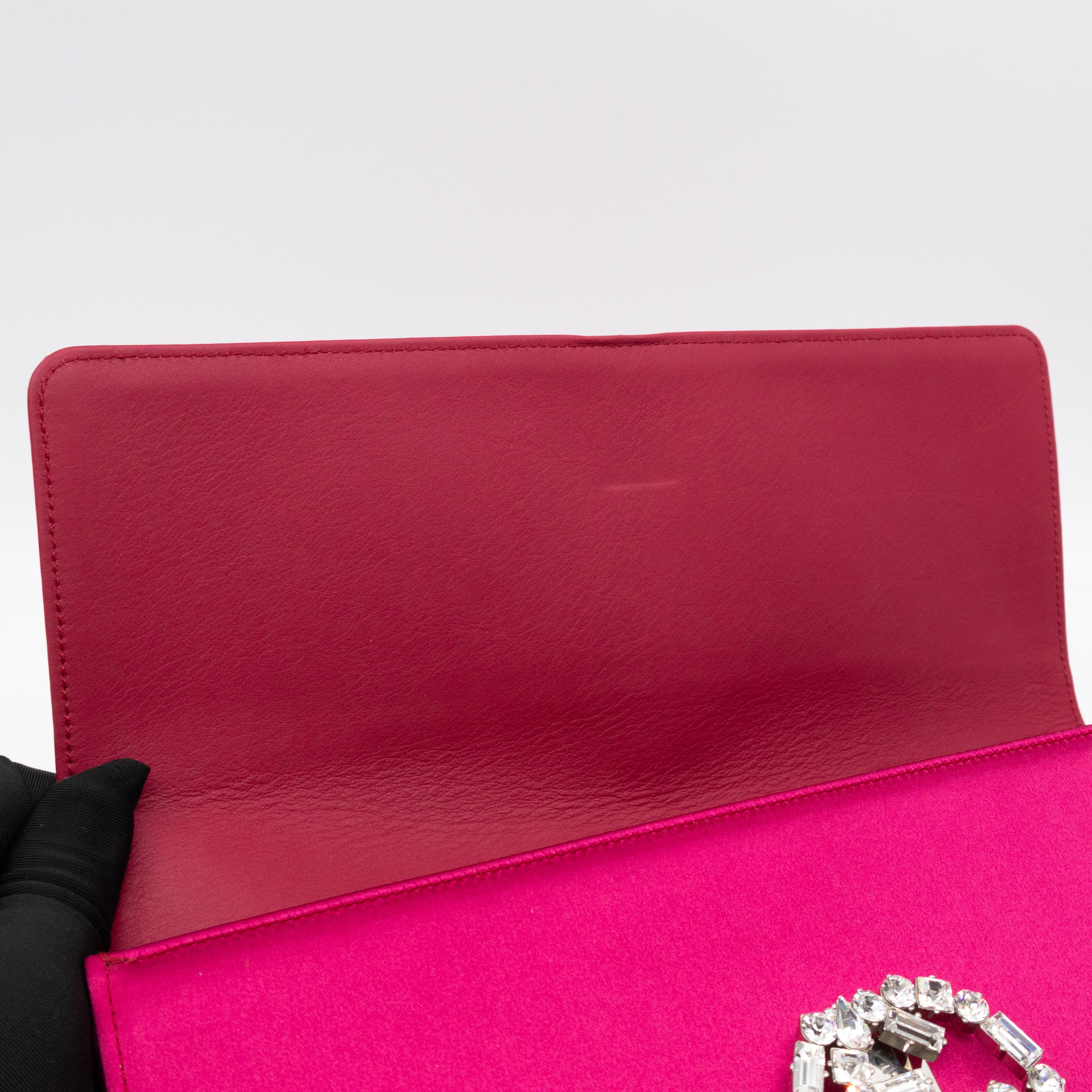 Broadway Clutch Pink Satin with Crystals