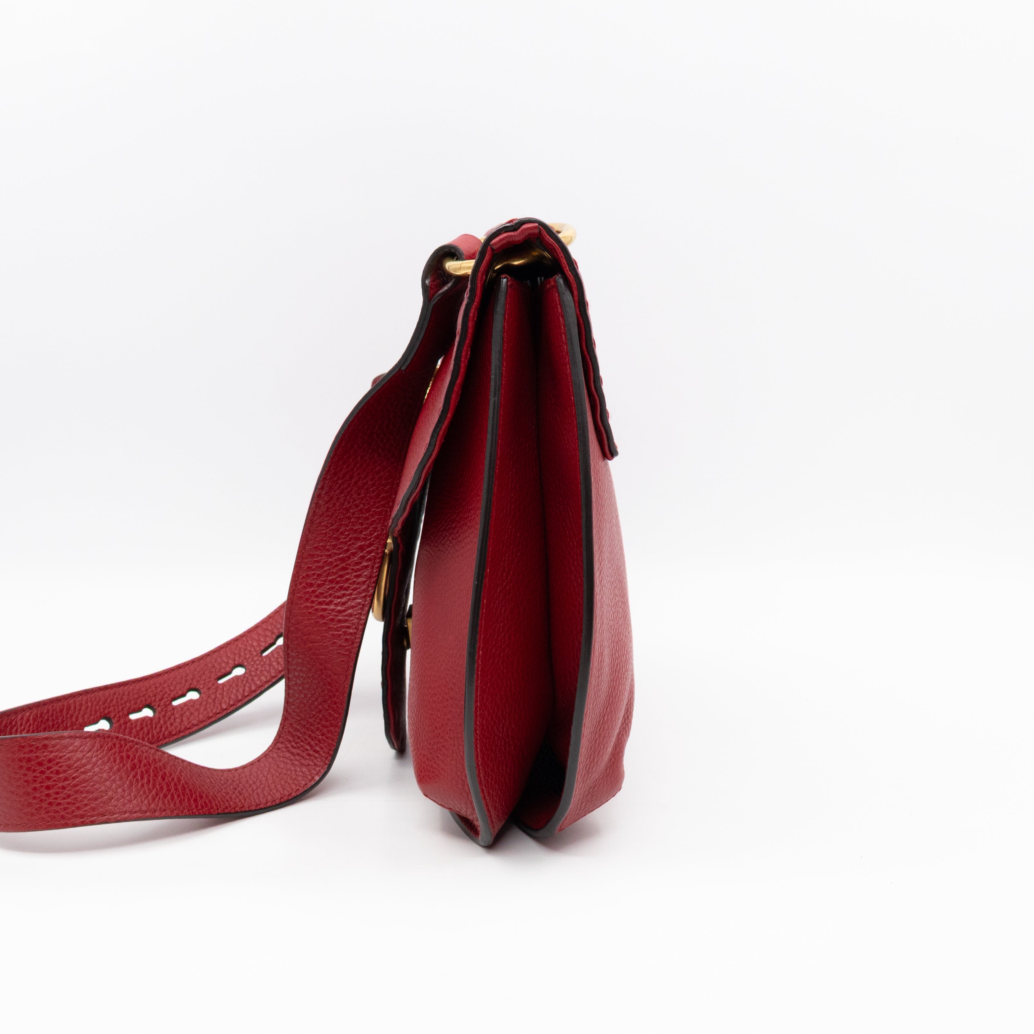 GG Marmont Flap Animalier Shoulder Bag Red Leather