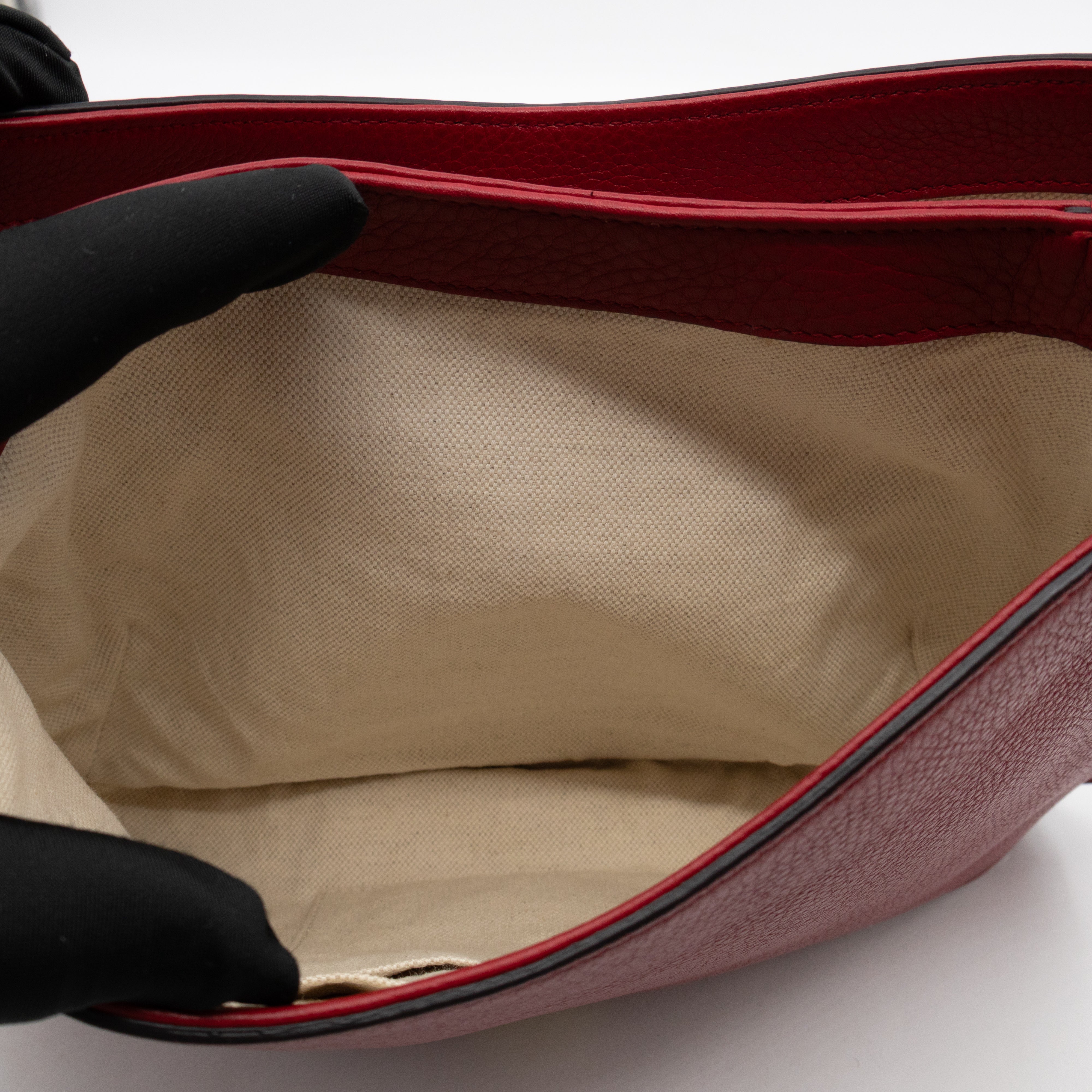 GG Marmont Flap Animalier Shoulder Bag Red Leather