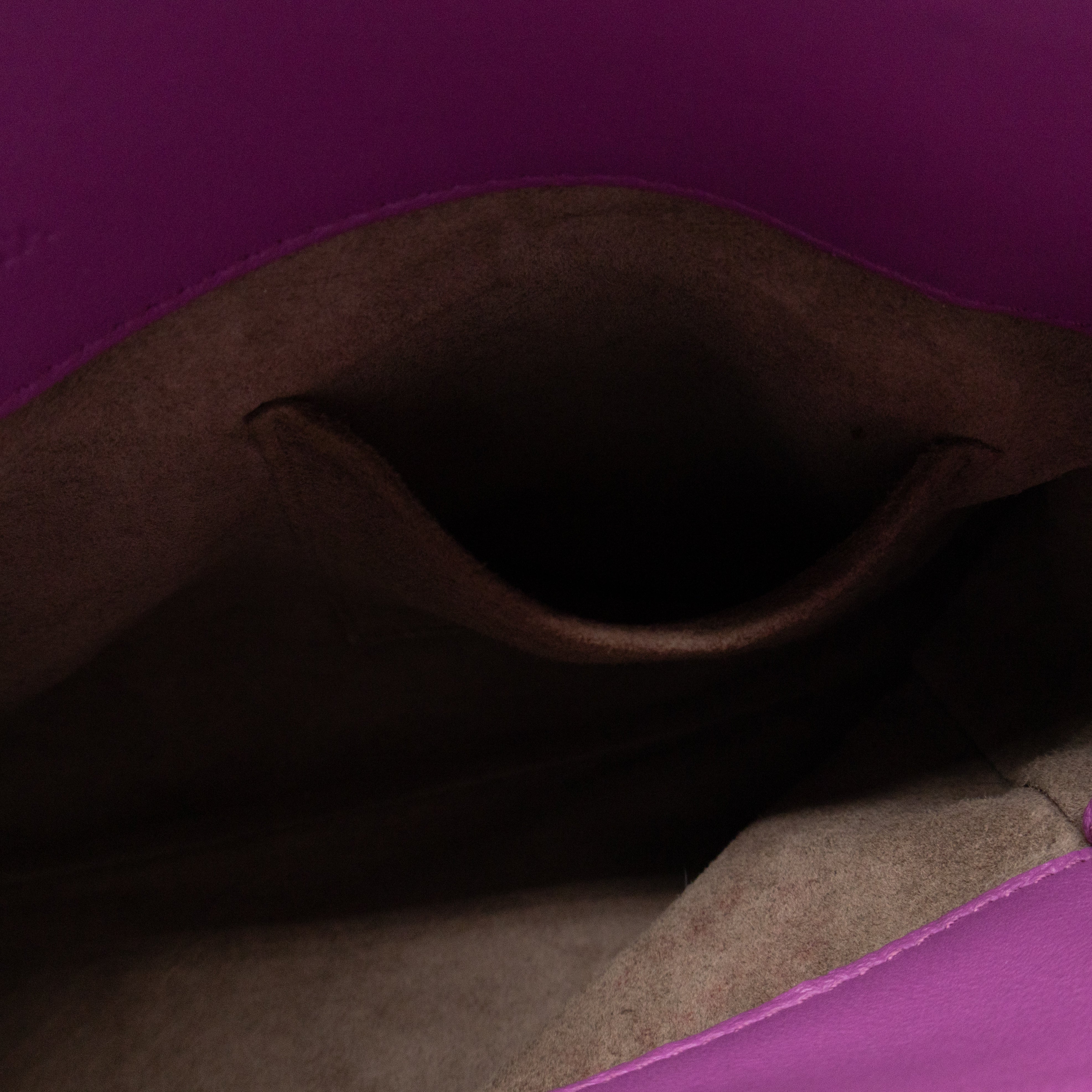 Olimpia Crossbody Bag Purple Intrecciato Leather