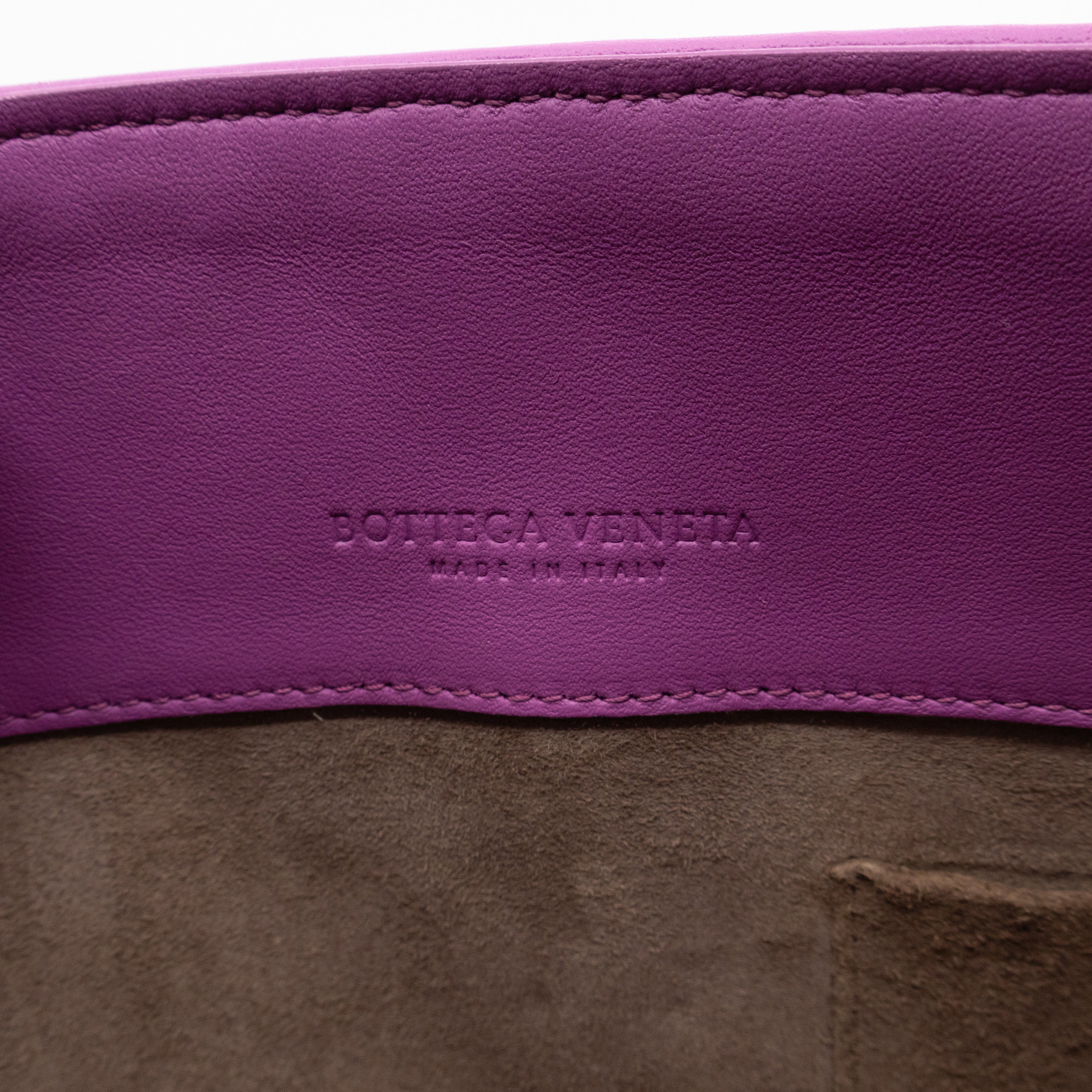 Olimpia Crossbody Bag Purple Intrecciato Leather