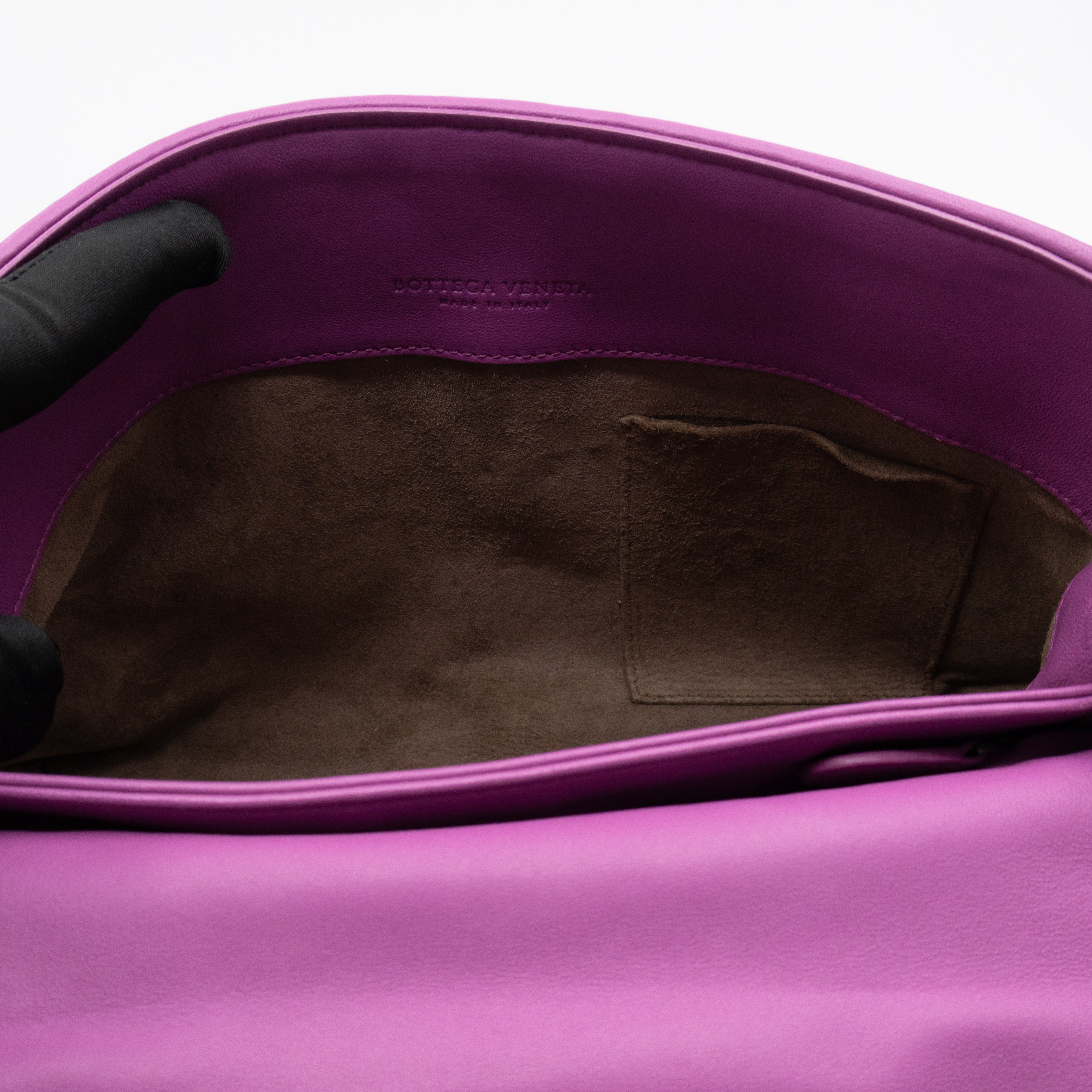 Olimpia Crossbody Bag Purple Intrecciato Leather