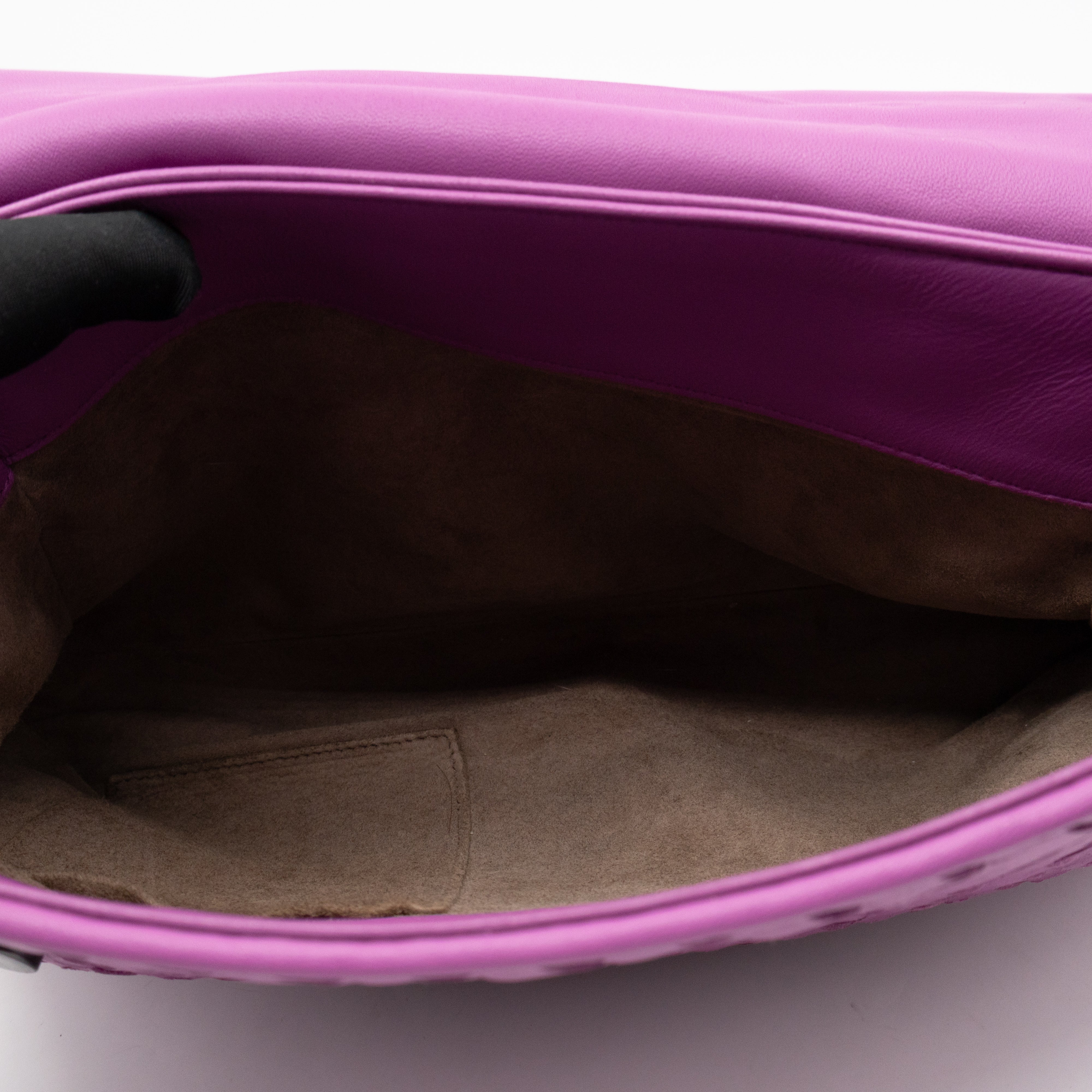 Olimpia Crossbody Bag Purple Intrecciato Leather