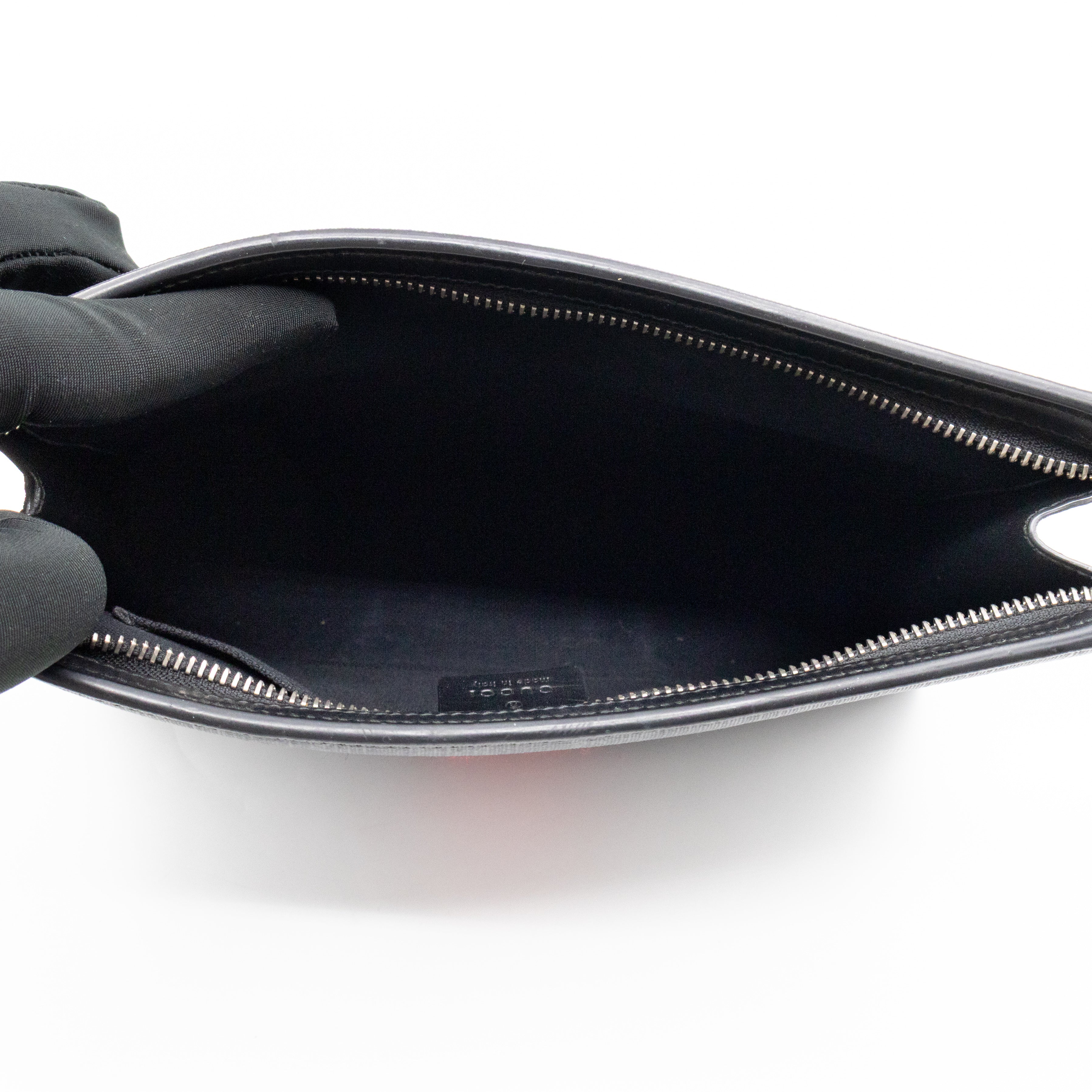 Zip Pouch Toiletry Case Black GG Supreme