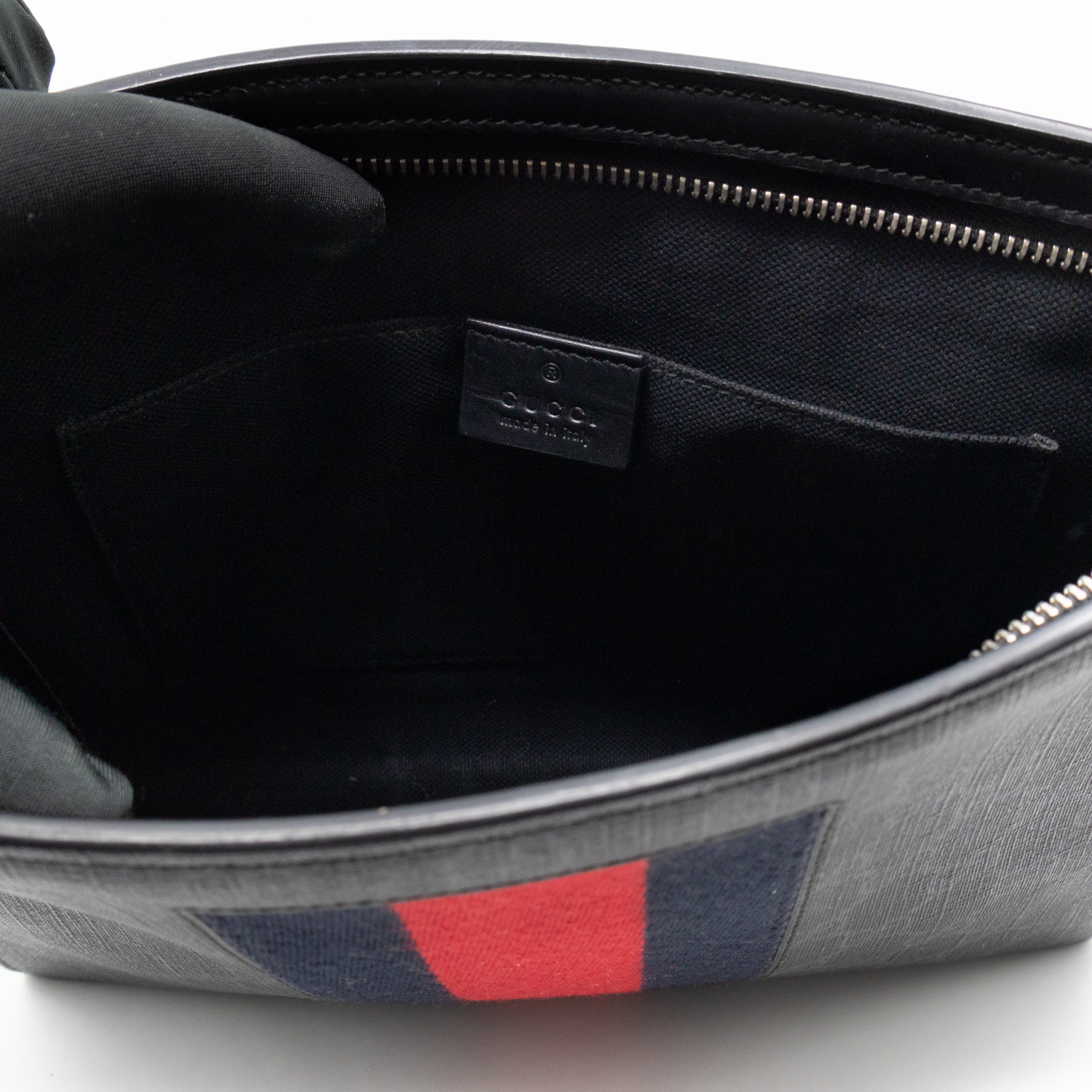 Zip Pouch Toiletry Case Black GG Supreme