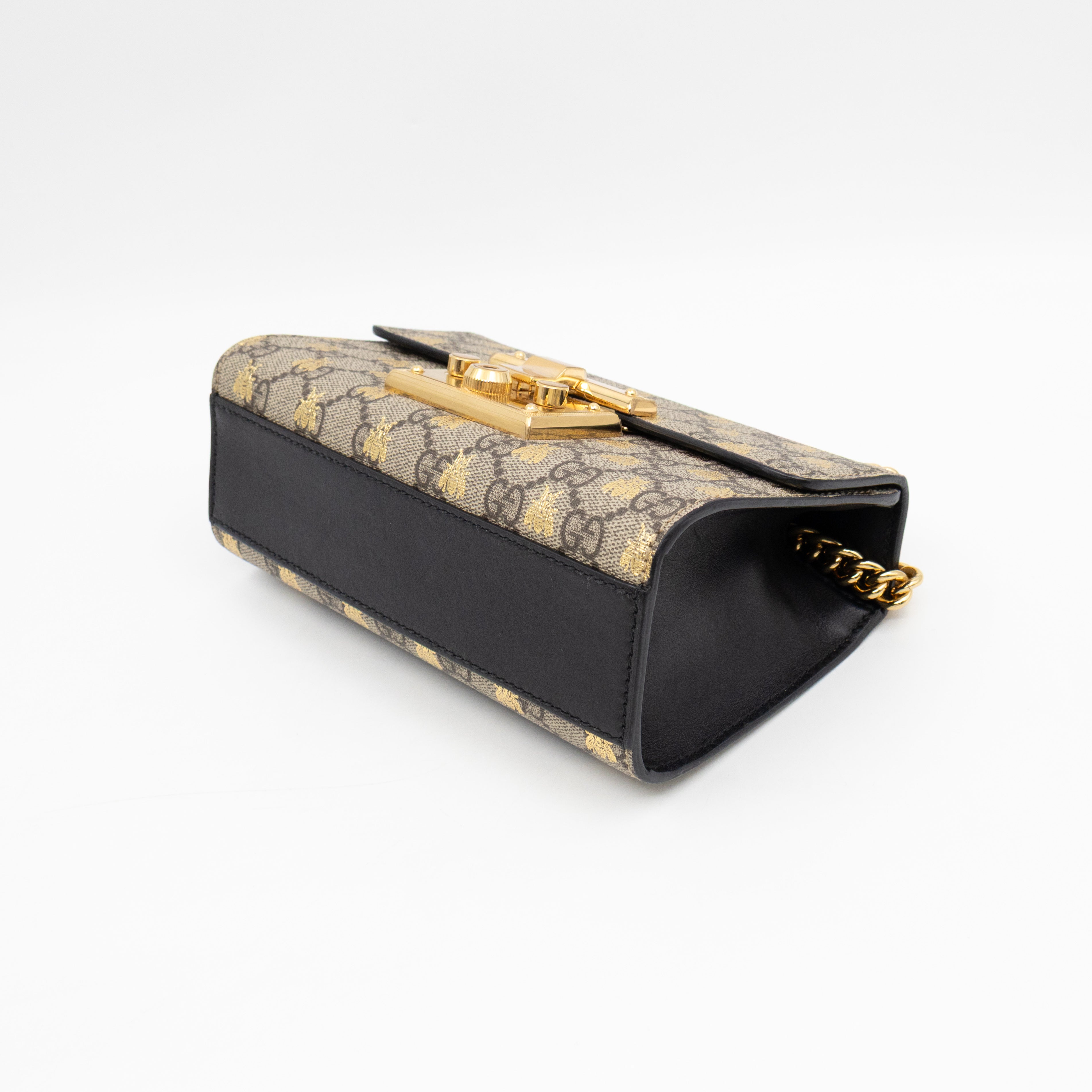 Padlock Flap Bag Small GG Supreme Bees