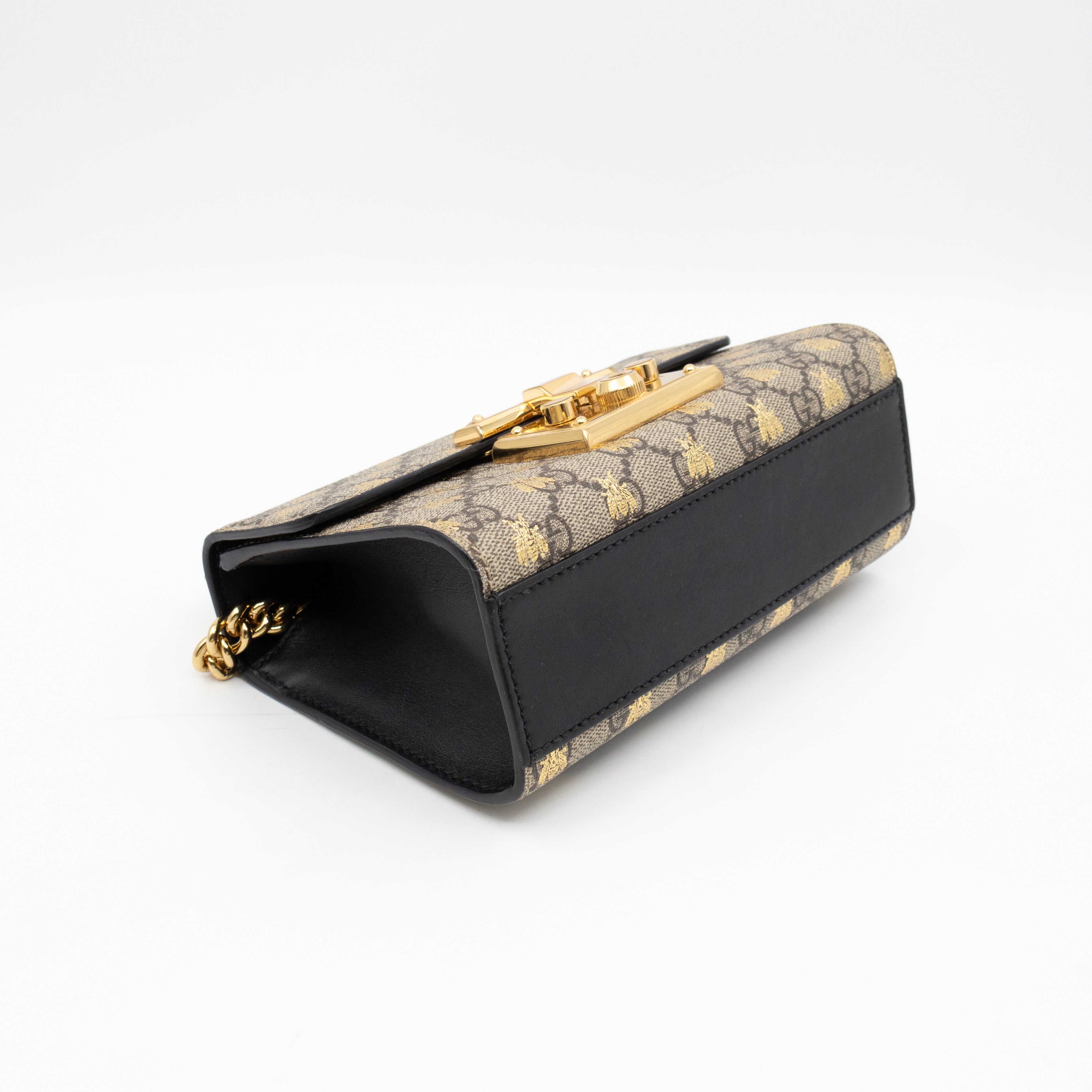 Padlock Flap Bag Small GG Supreme Bees