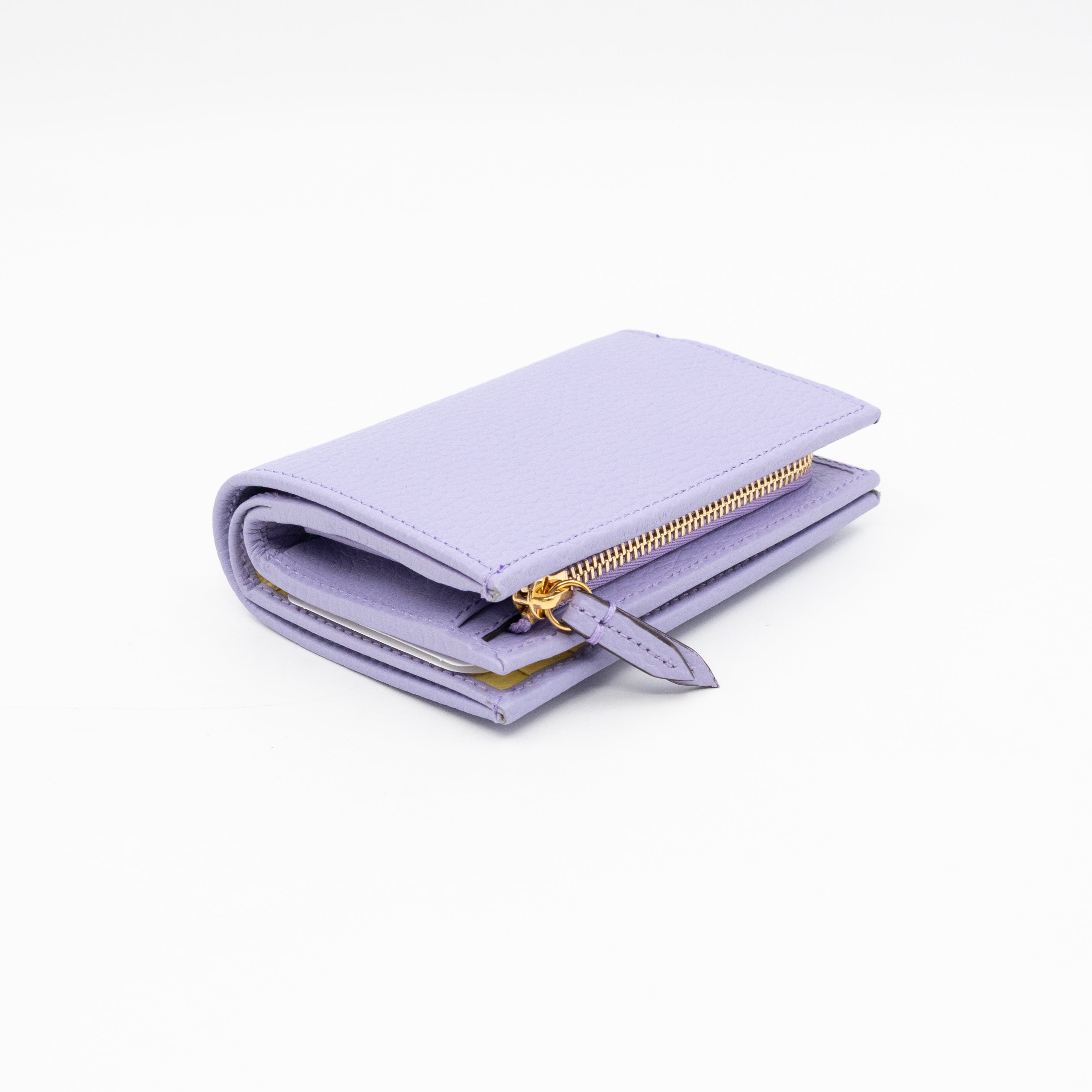 GG Marmont Card Case Wallet Lilac Leather