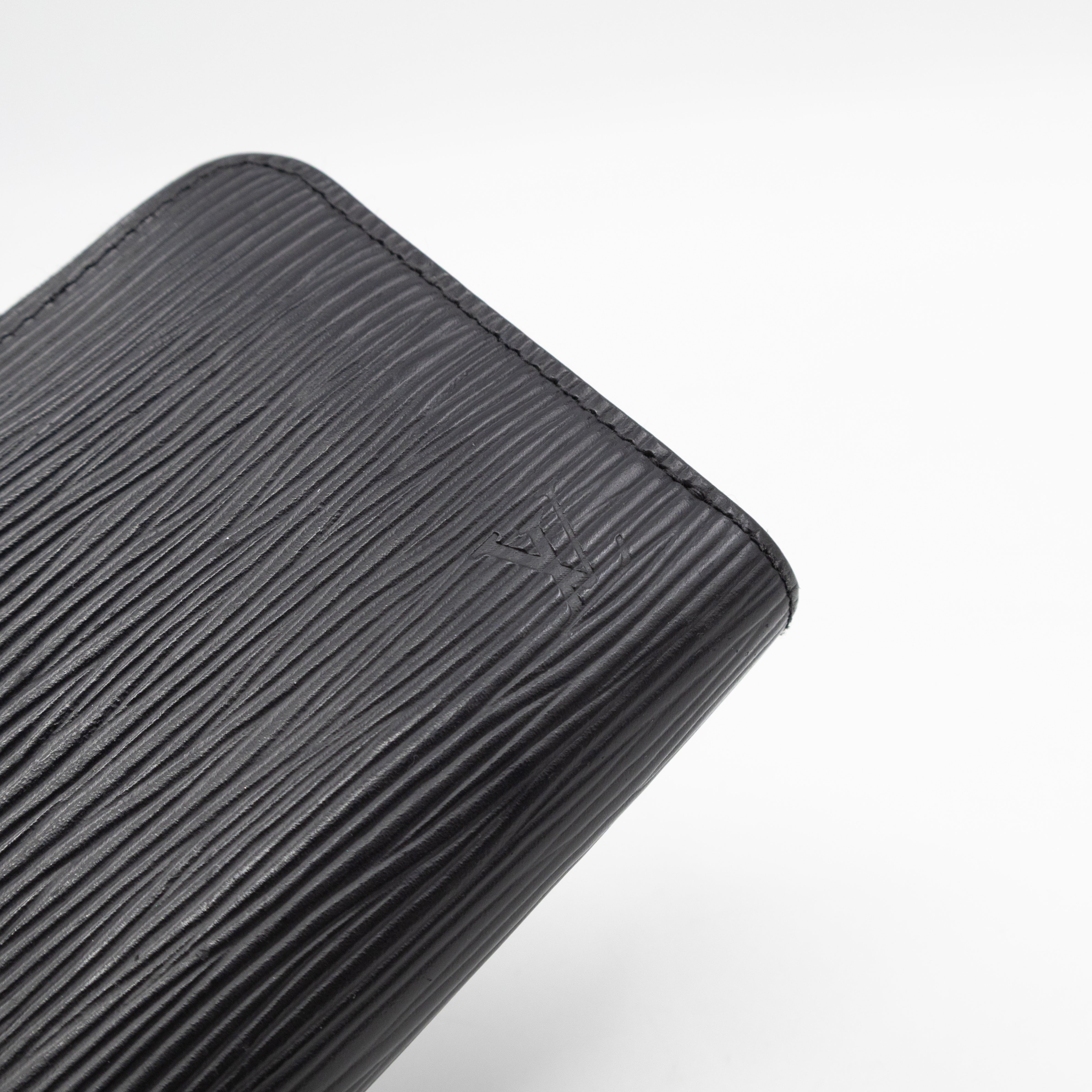 Zippy Coin Purse Black Epi Leather