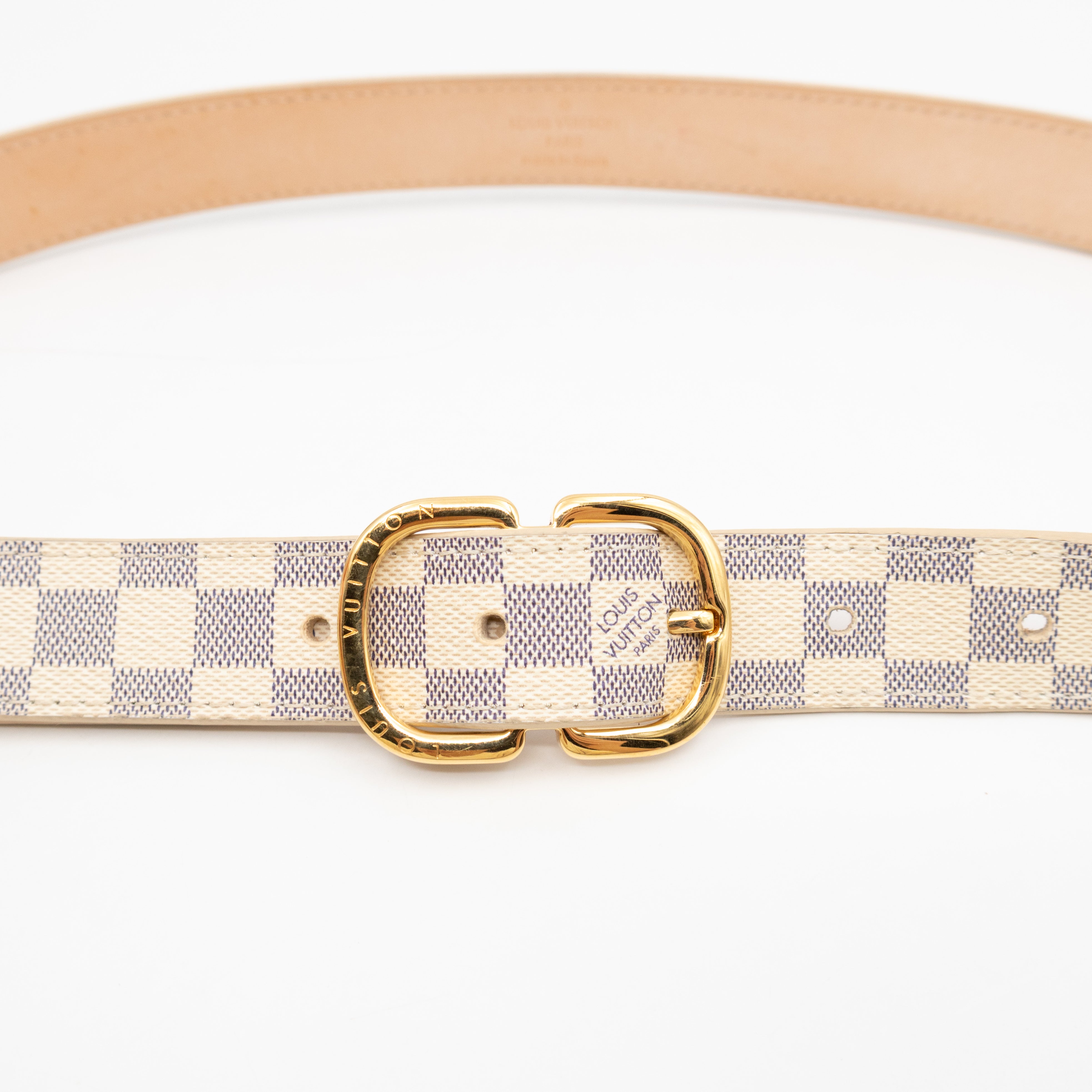 Ceinture Belt Mini Damier Azur 75 cm