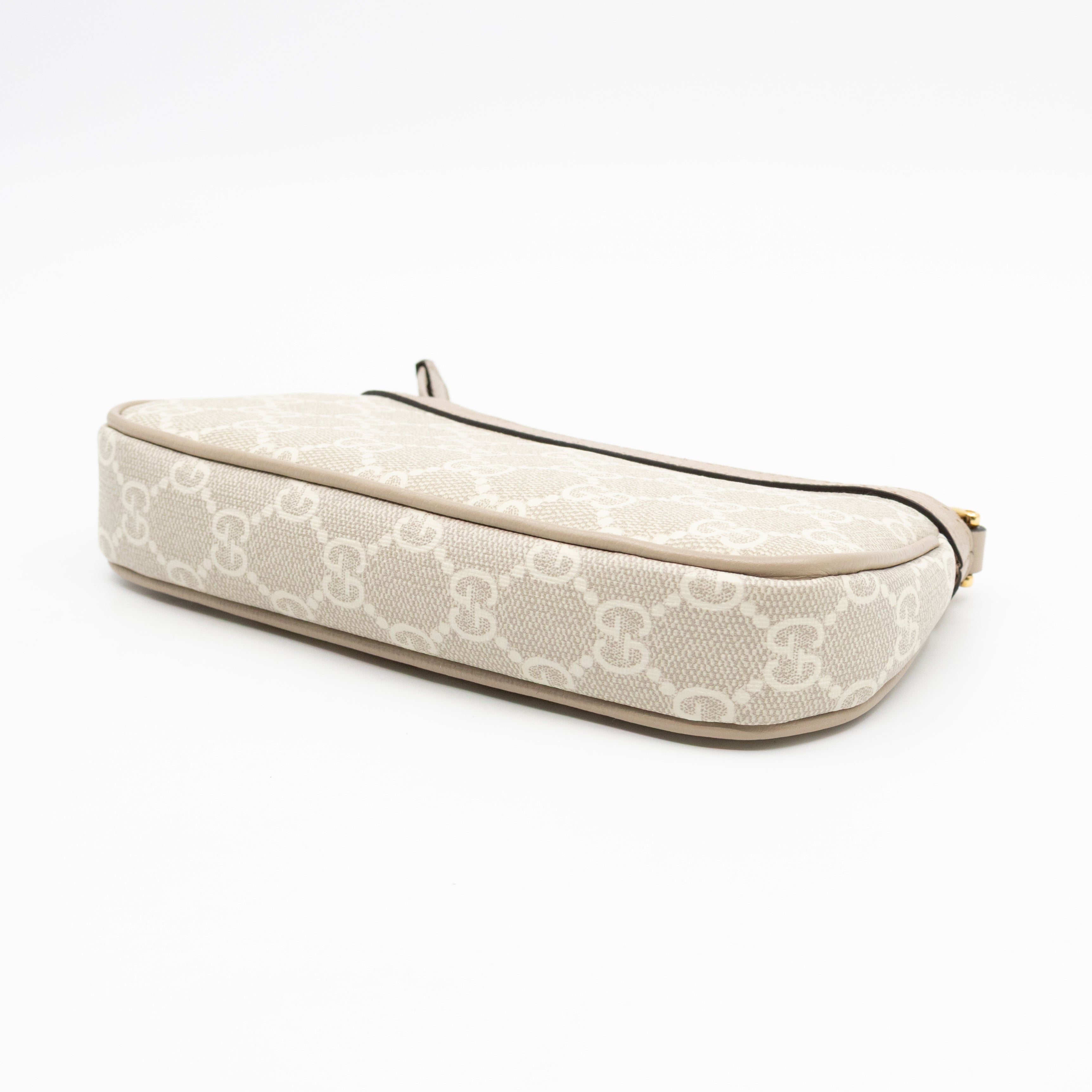 Ophidia Mini Bag GG Supreme Canvas Beige and White
