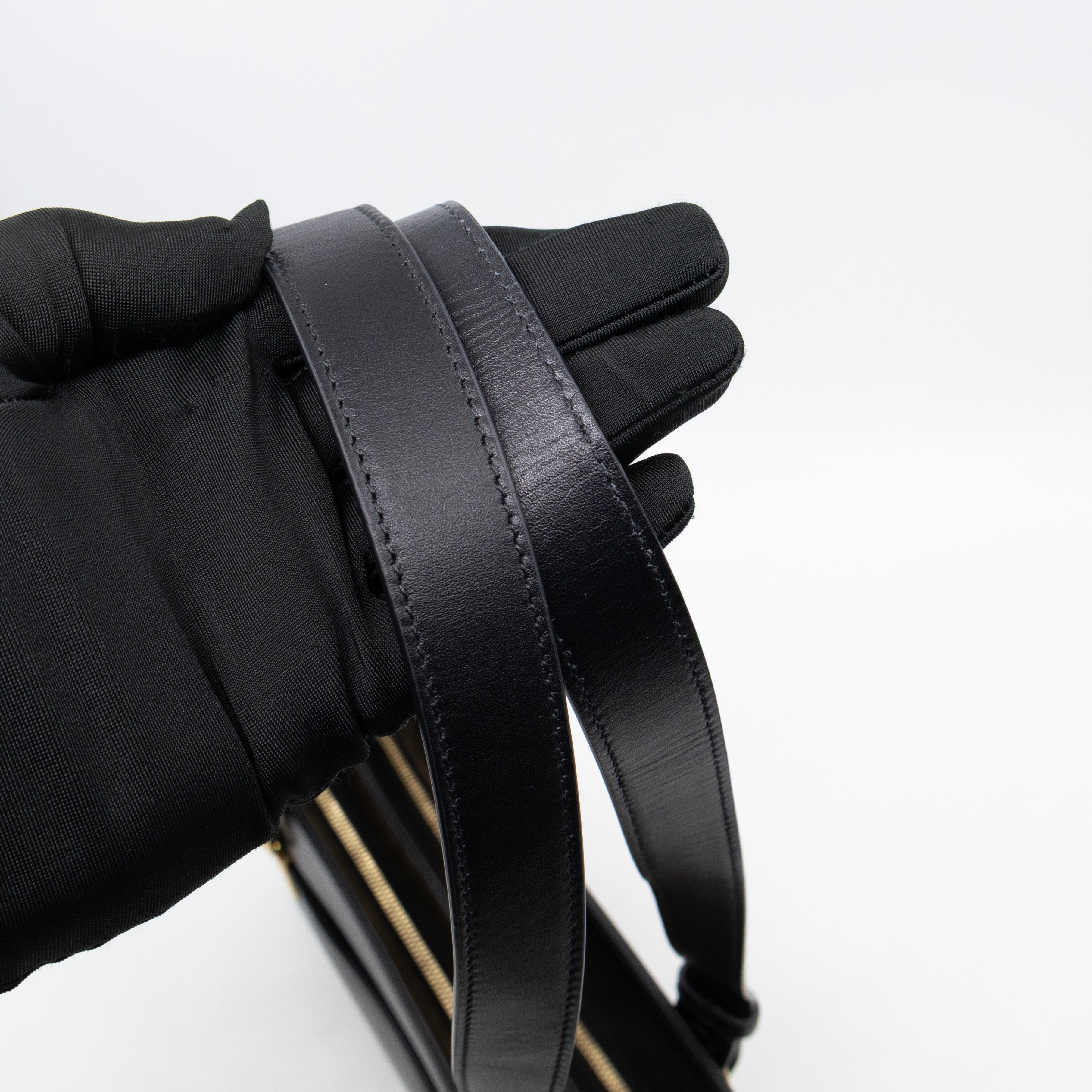 Arli Tote Large Shoulder Bag Black Smooth Leather