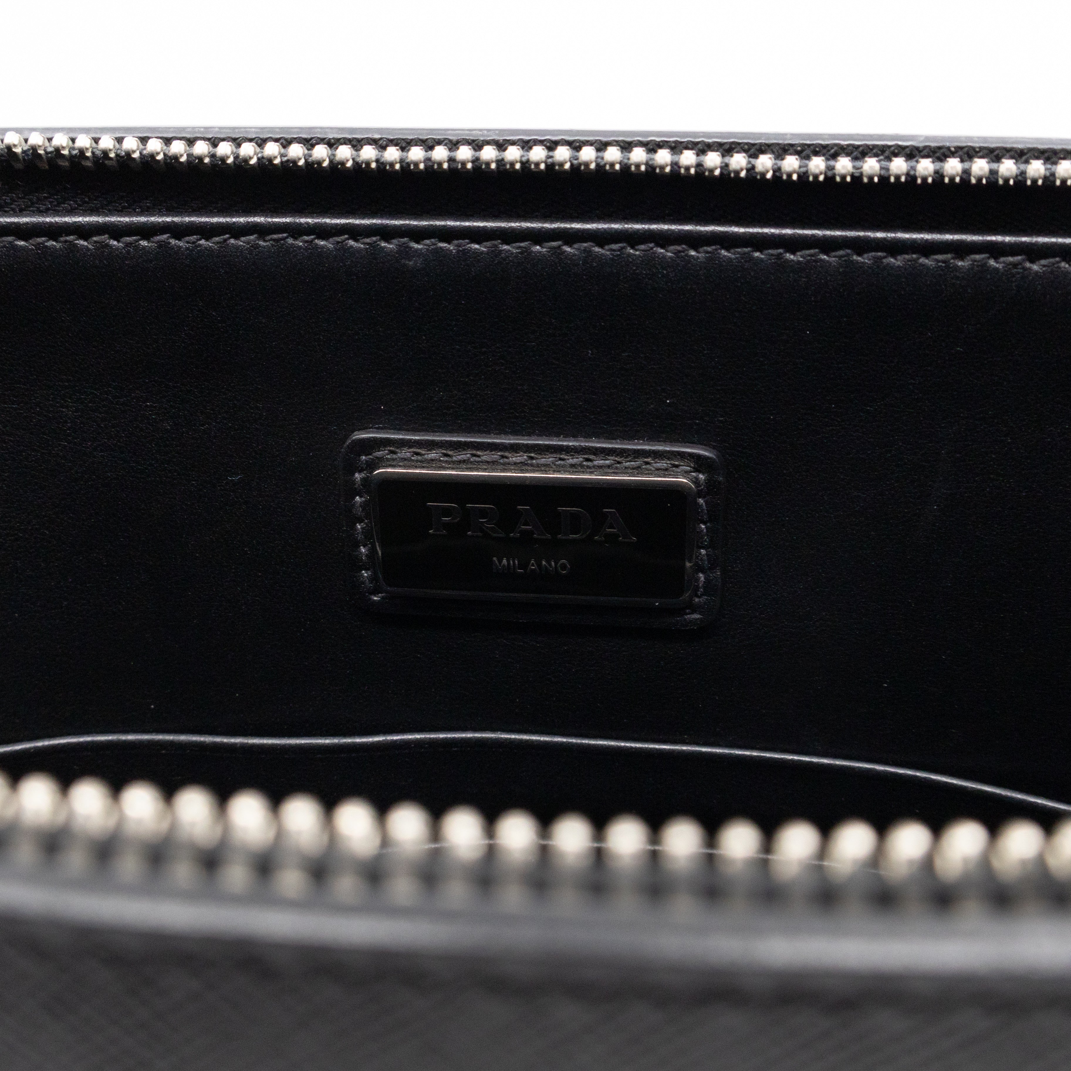 Laptop Holder Black Saffiano Leather