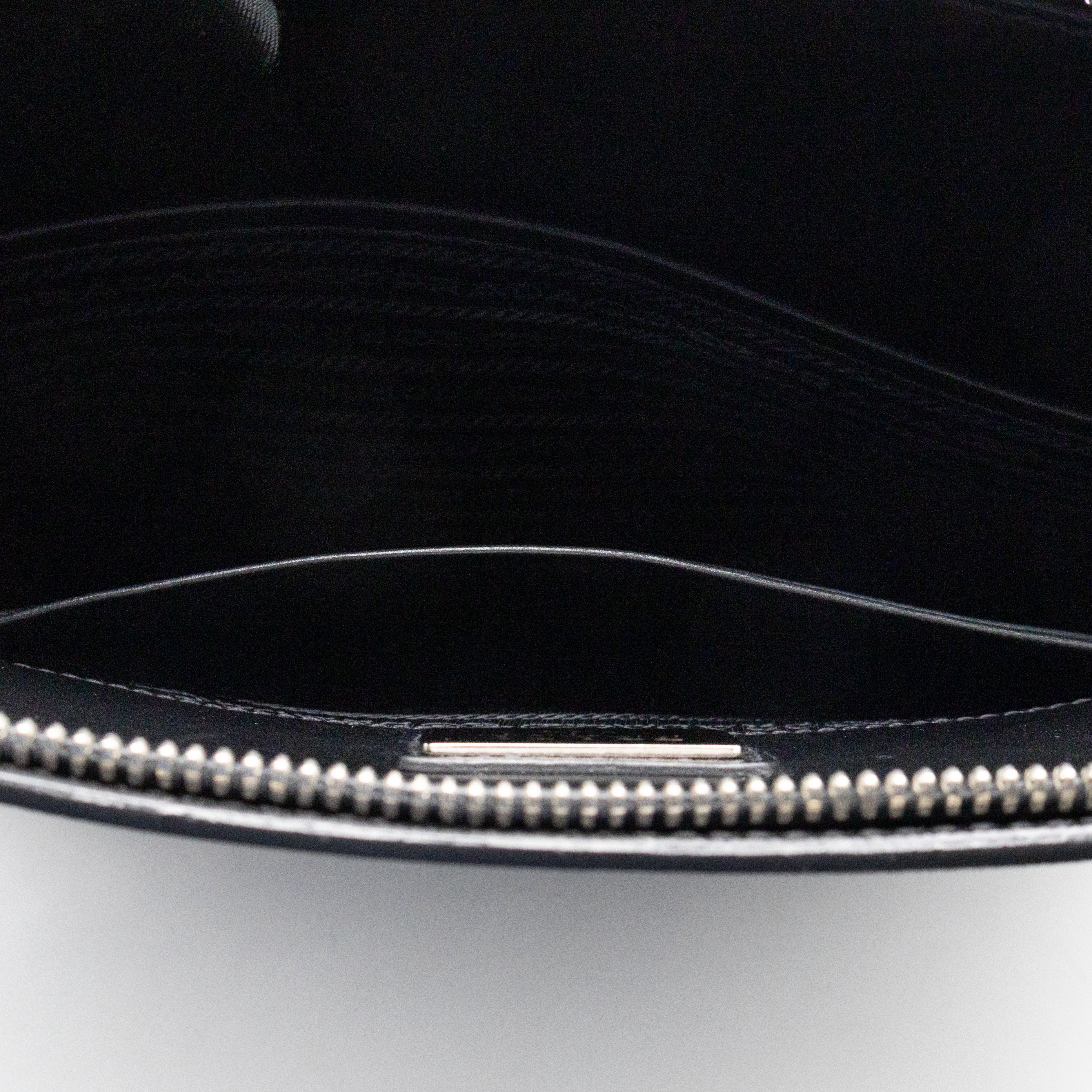 Laptop Holder Black Saffiano Leather