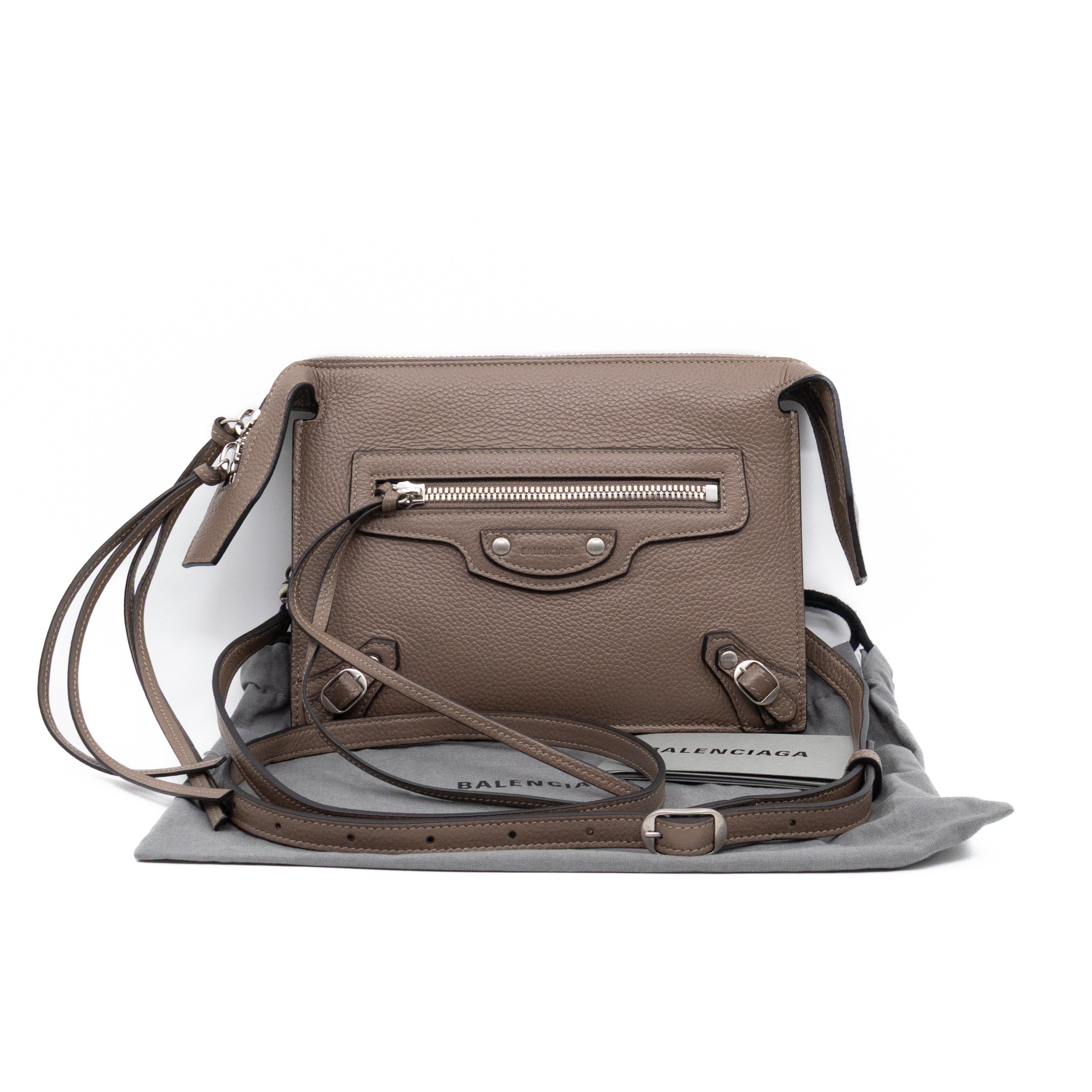 Neo Classic City Crossbody Clutch Brown Leather