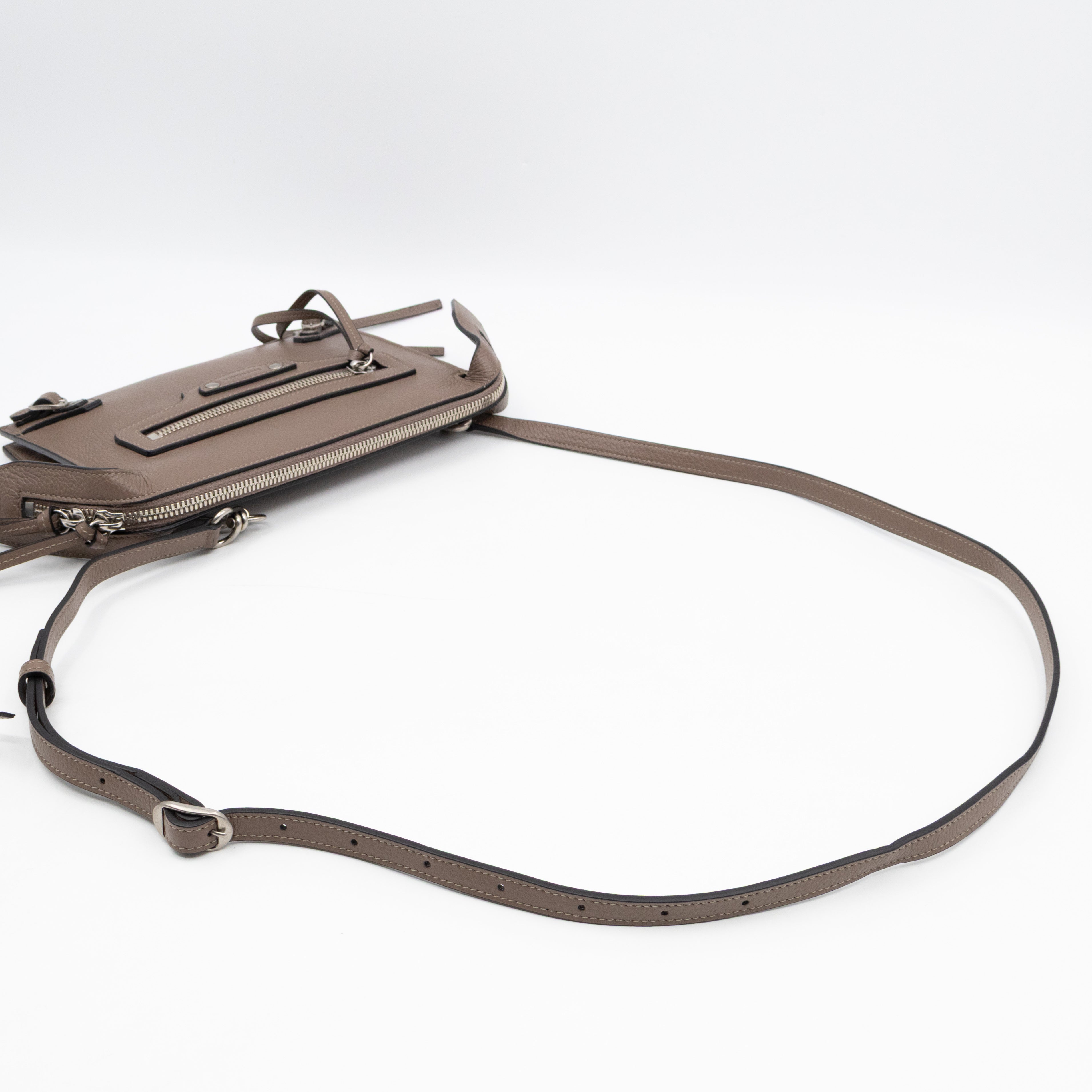 Neo Classic City Crossbody Clutch Brown Leather