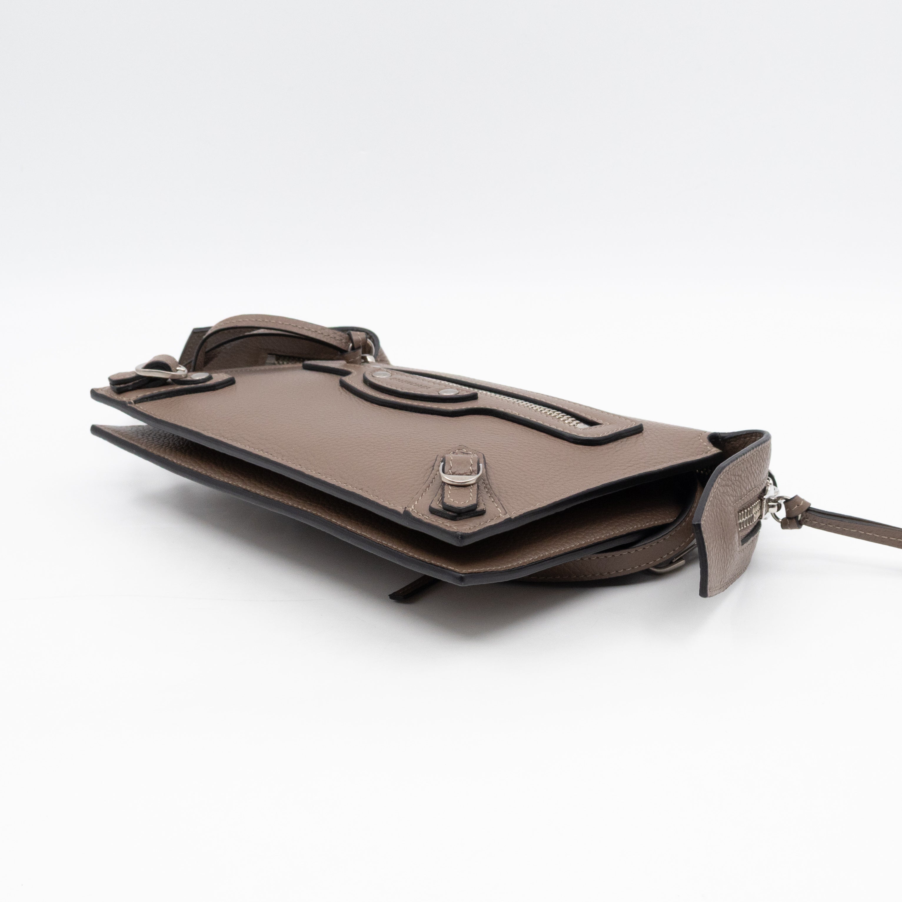 Neo Classic City Crossbody Clutch Brown Leather