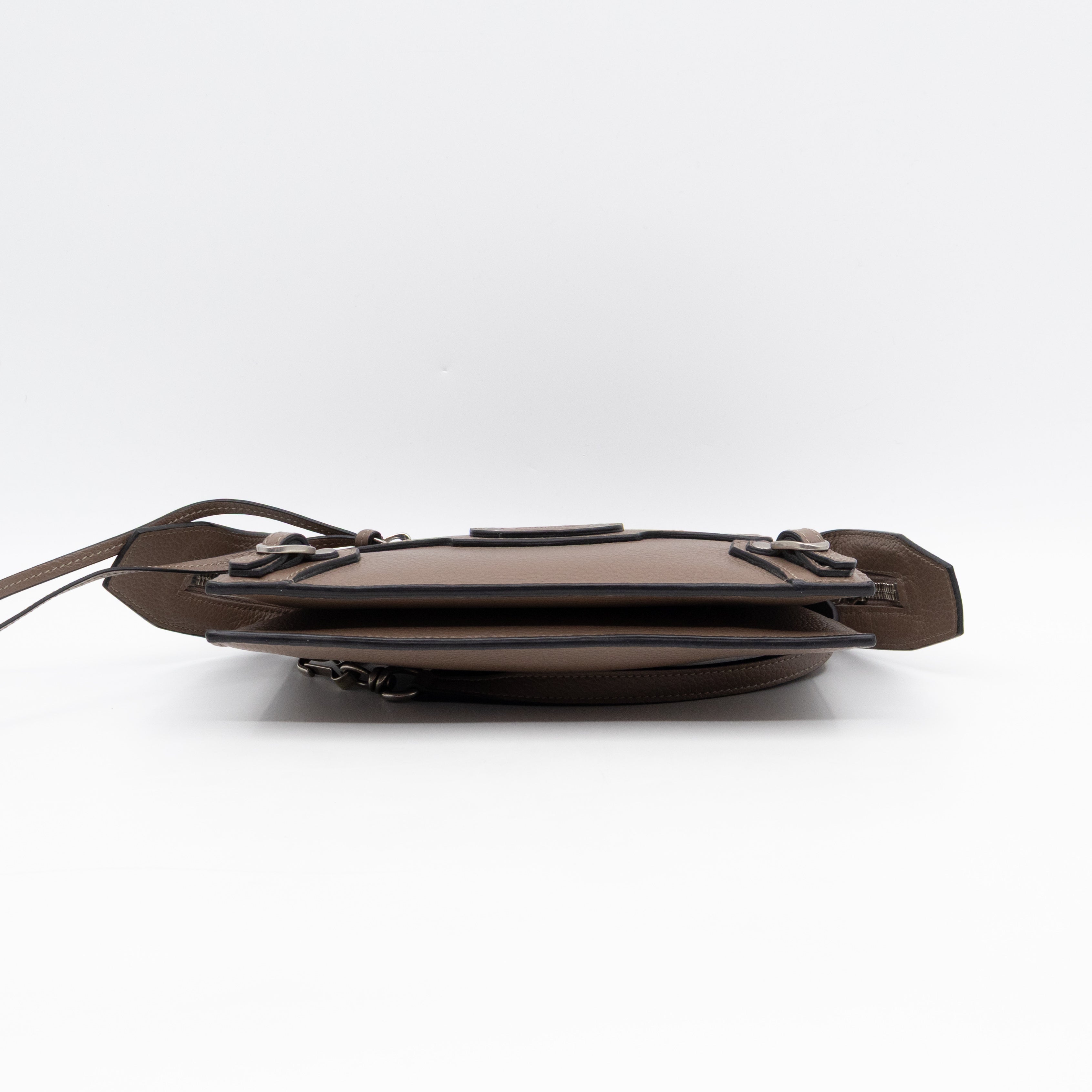 Neo Classic City Crossbody Clutch Brown Leather