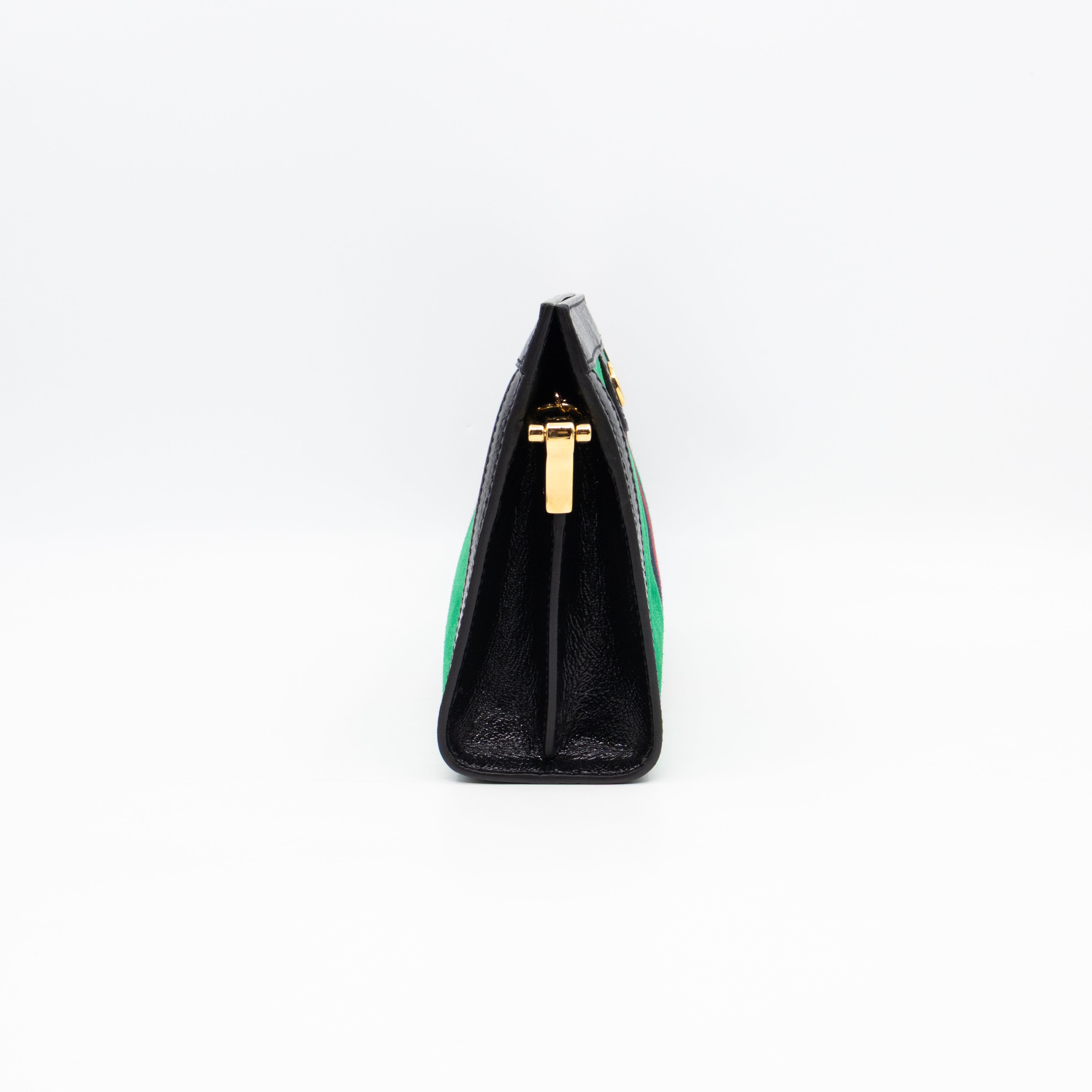 Ophidia Chain GG Small Shoulder Bag Green Suede