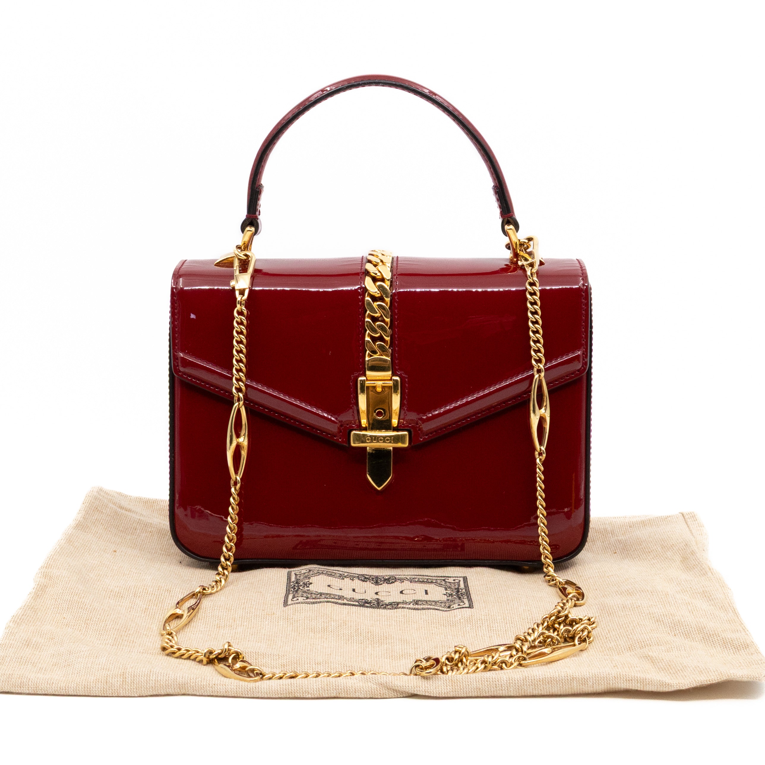 Sylvie 1969 Top Handle Red Patent Leather