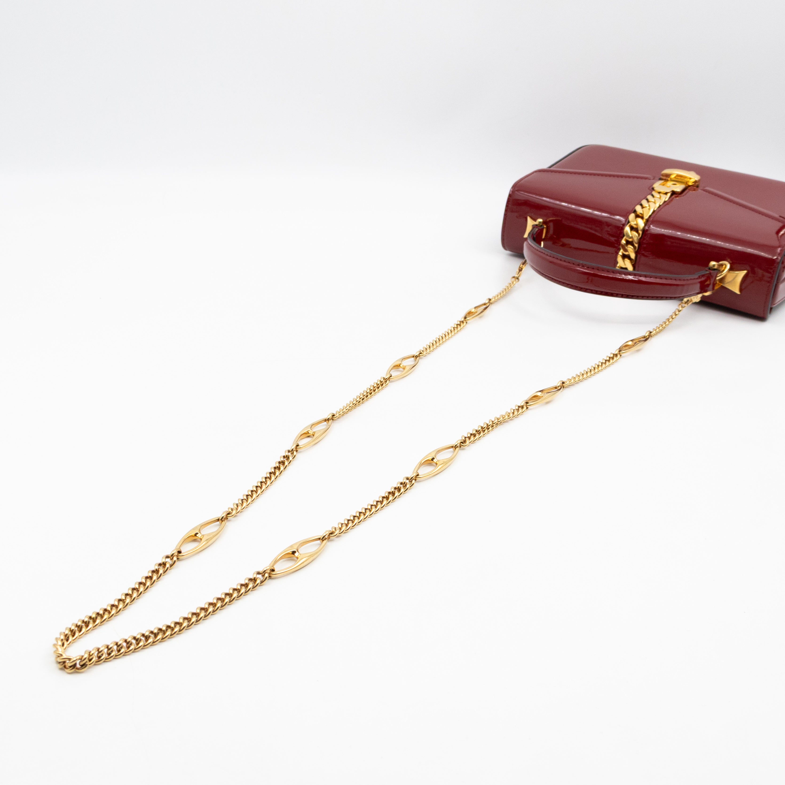 Sylvie 1969 Top Handle Red Patent Leather