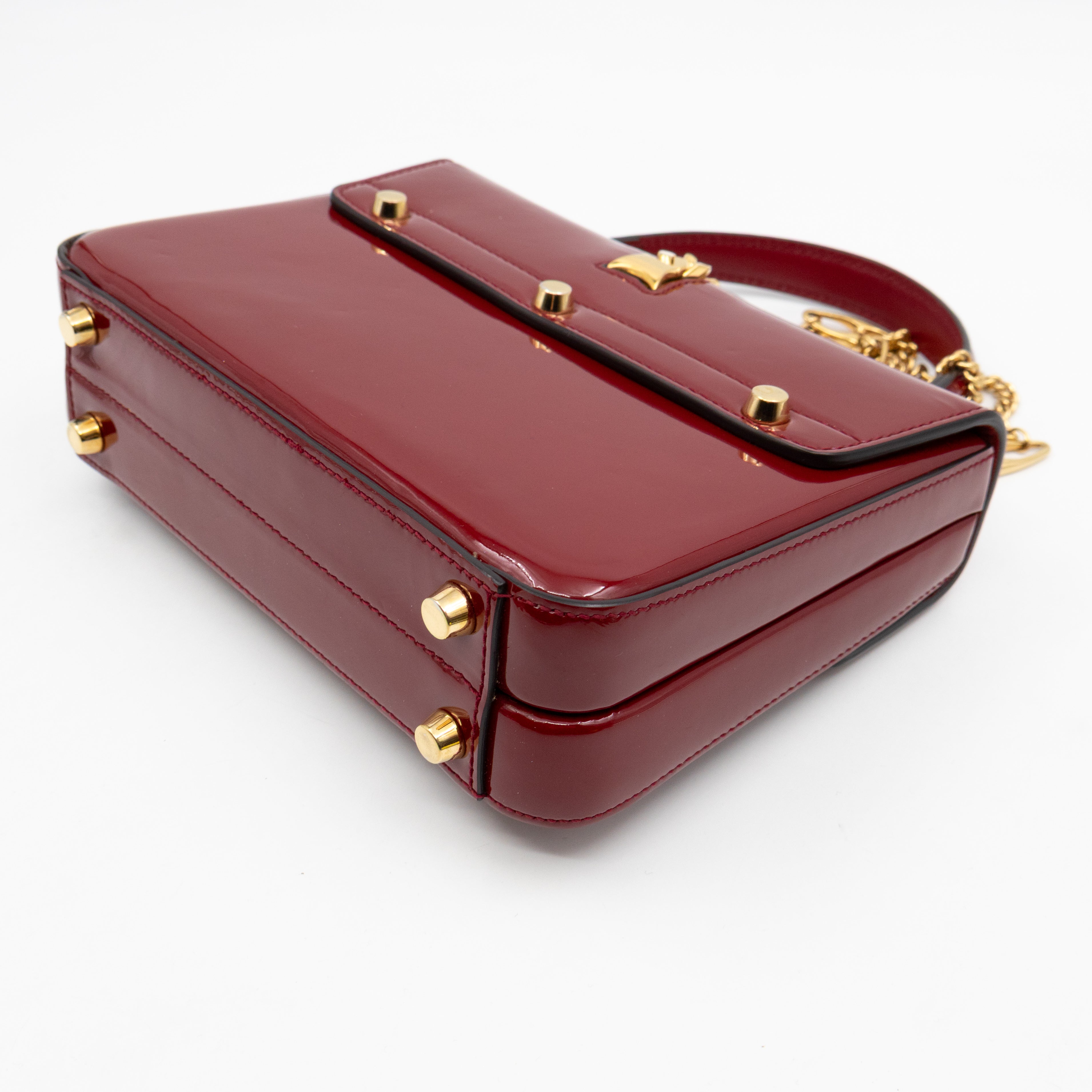 Sylvie 1969 Top Handle Red Patent Leather